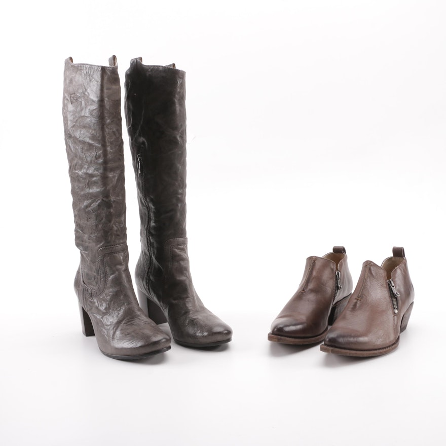 Frye Leather Booties and Carson Boots