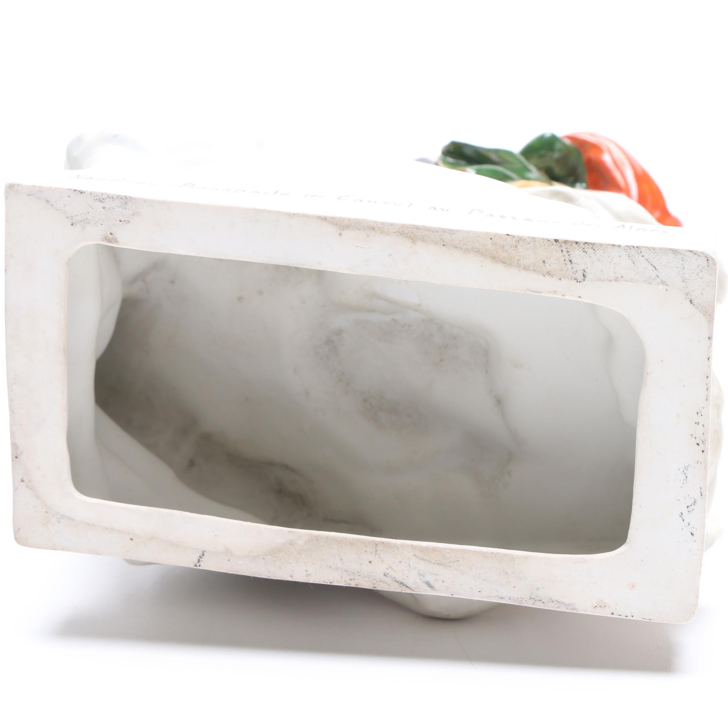 Dresden Style Figurine "Napoleon Crossing the Alps" After Jacques-Louis David