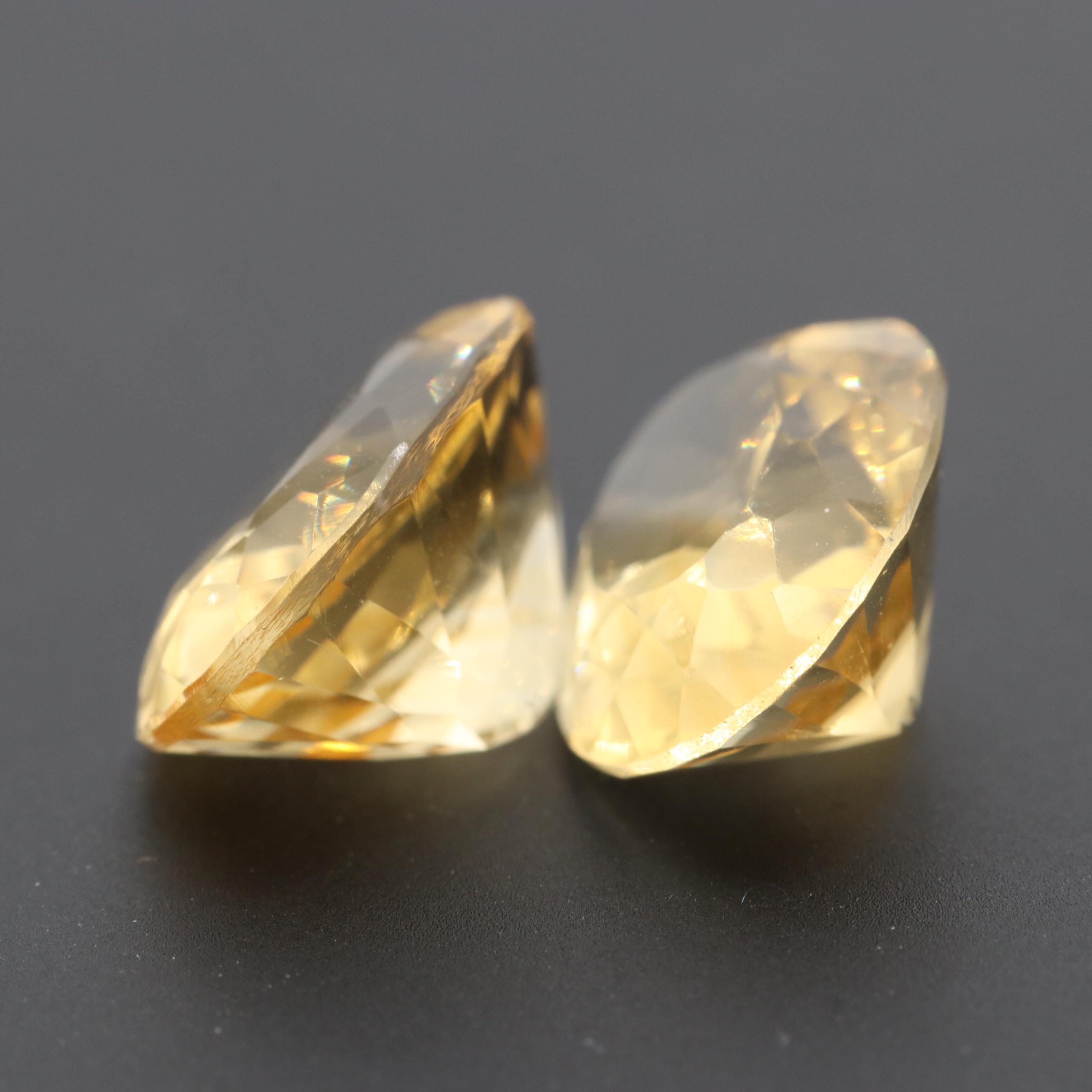 Loose 15.89 CTW Citrine Gemstones