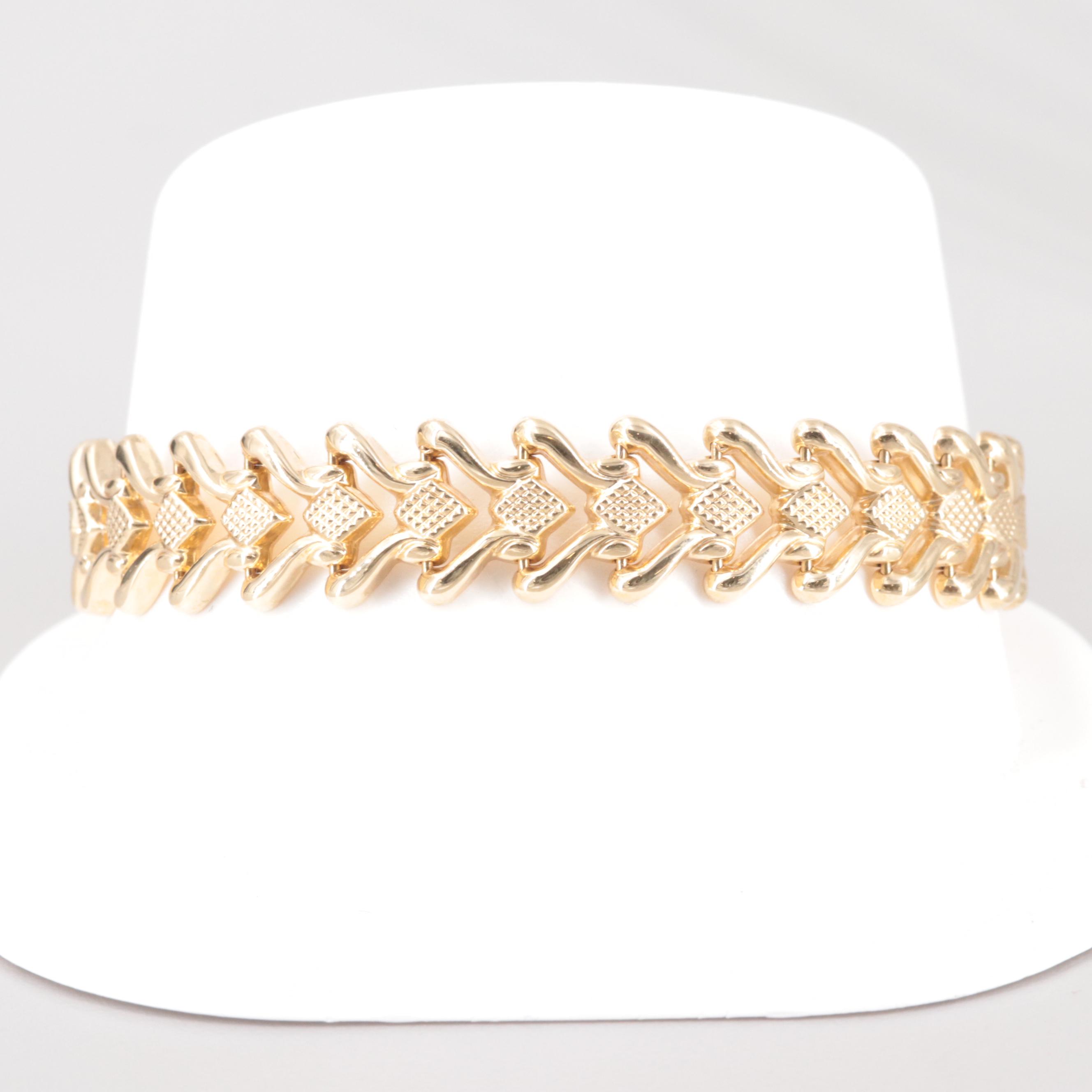 Aurafin 14K Yellow Gold Stampato Bracelet