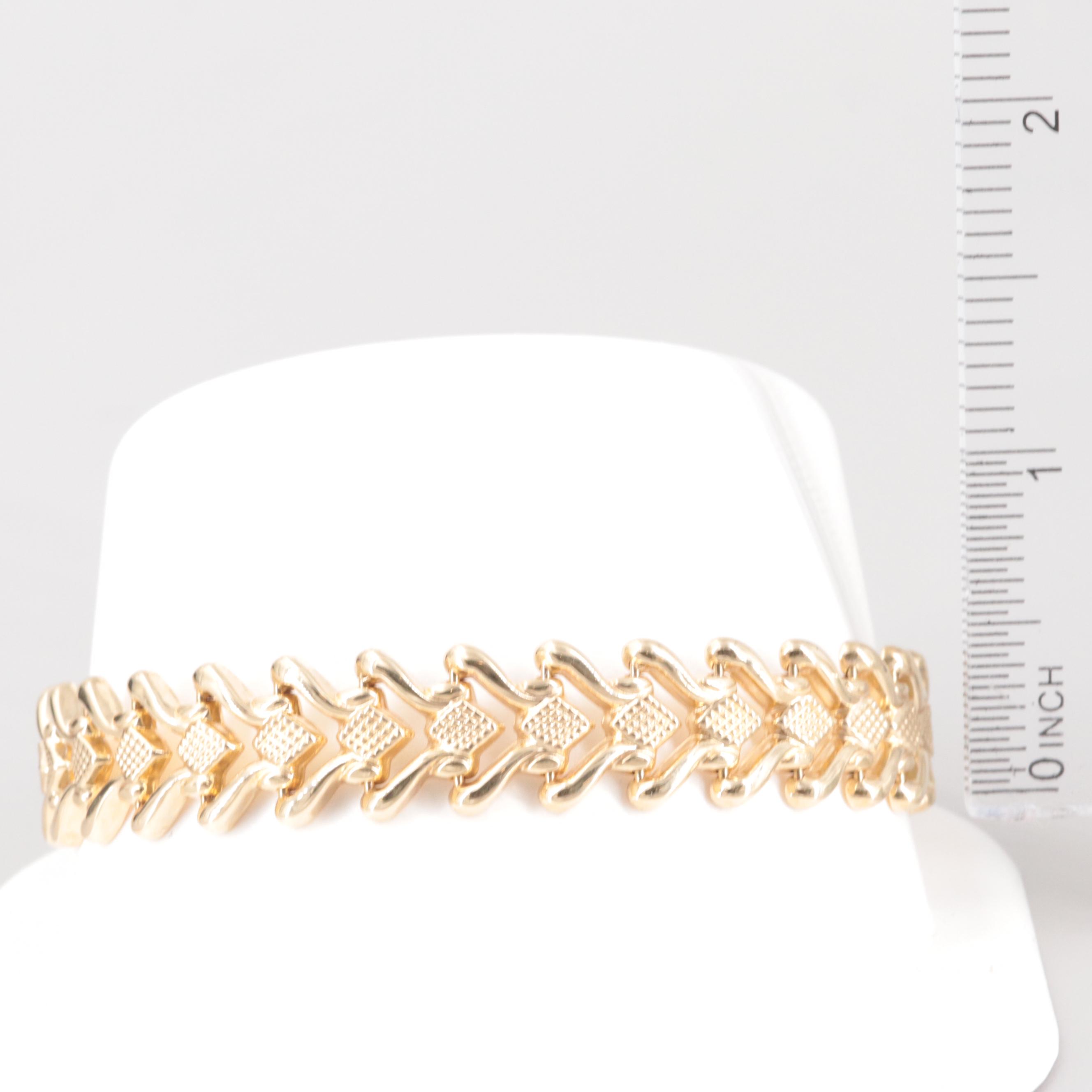 Aurafin 14K Yellow Gold Stampato Bracelet