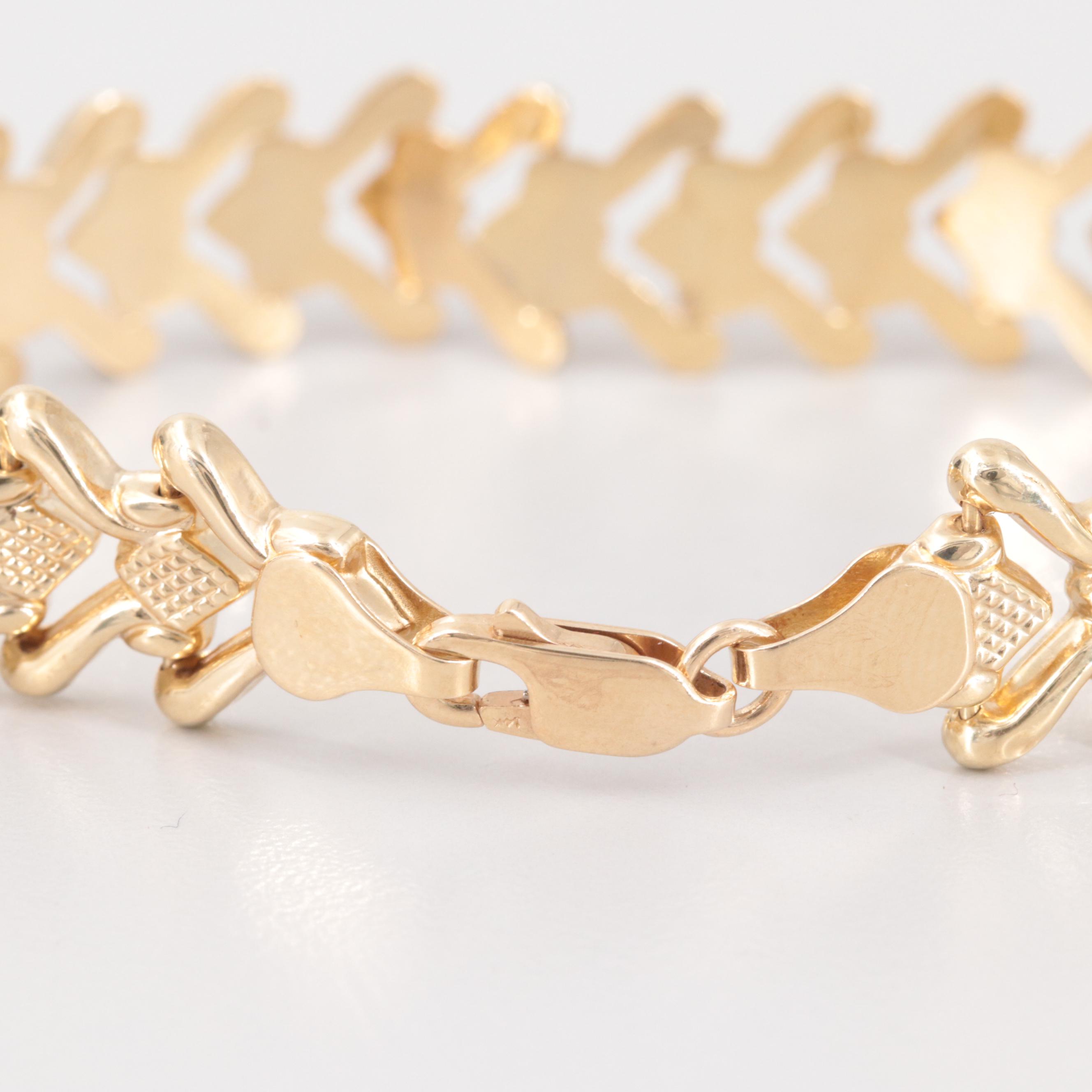 Aurafin 14K Yellow Gold Stampato Bracelet