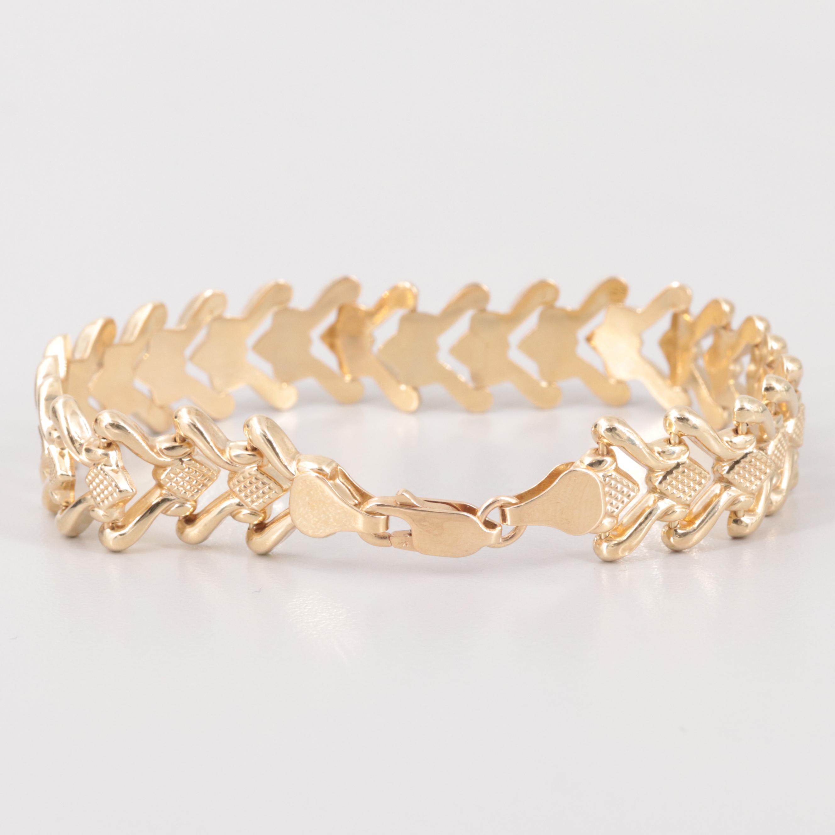 Aurafin 14K Yellow Gold Stampato Bracelet