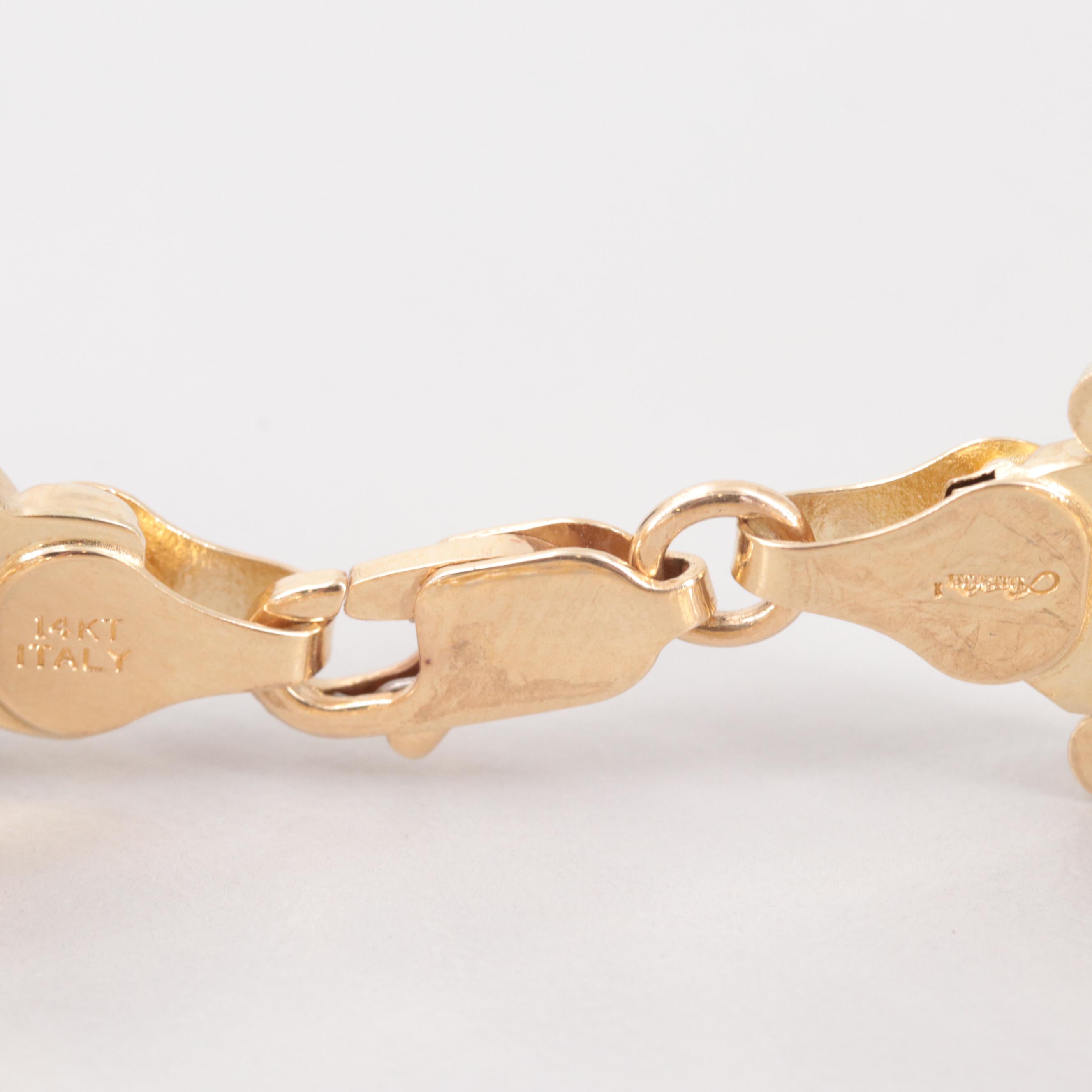 Aurafin 14K Yellow Gold Stampato Bracelet