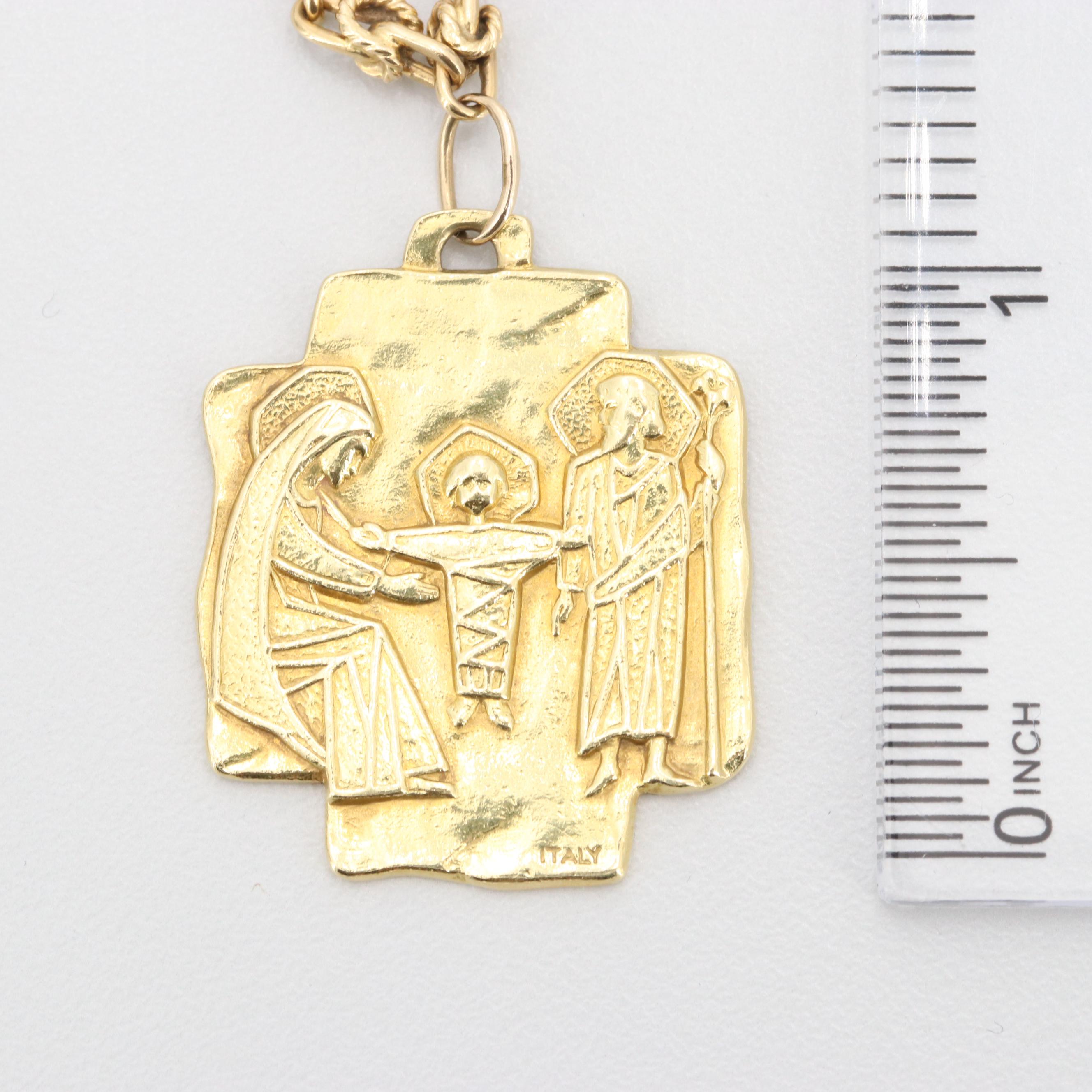 18K Yellow Gold Bracelet with Nativity Charm