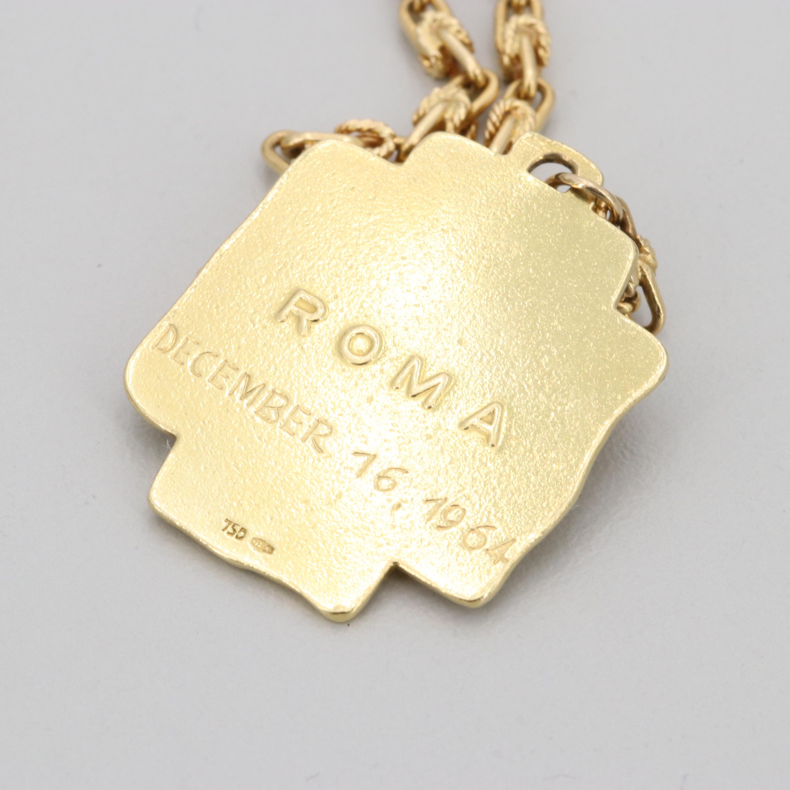 18K Yellow Gold Bracelet with Nativity Charm