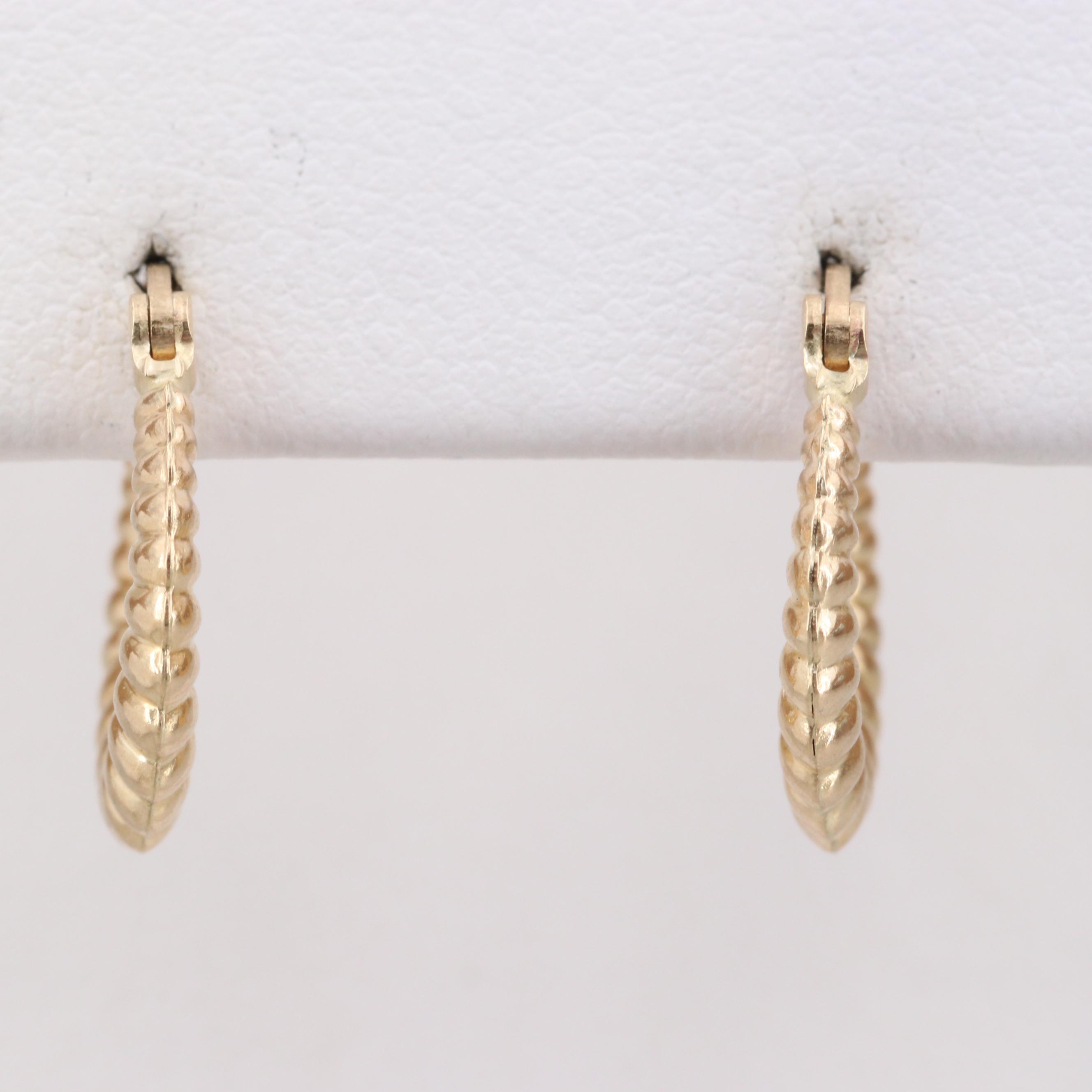 10K Yellow Gold Hoop Earrings