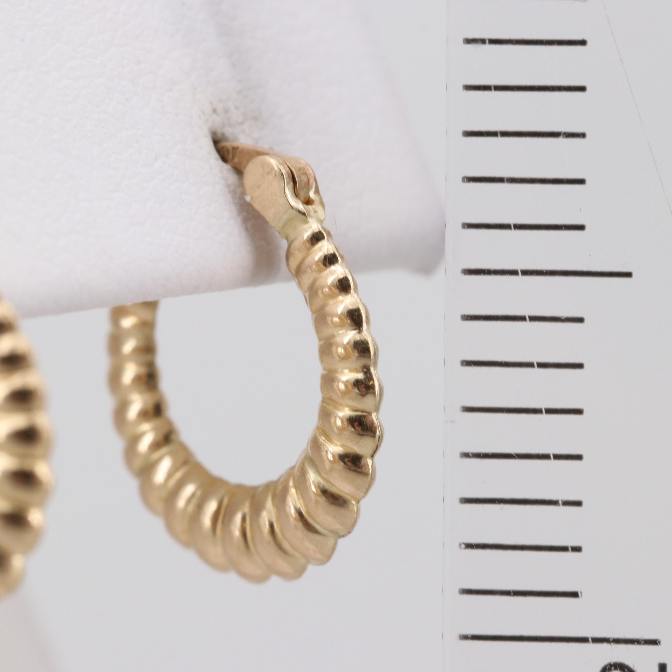 10K Yellow Gold Hoop Earrings