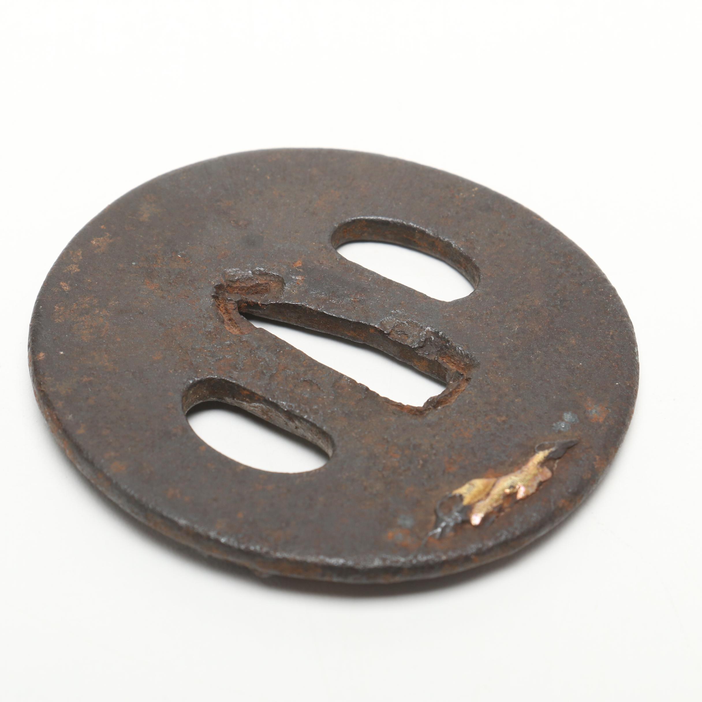 Antique Japanese Bronze Tsuba Sword Guards