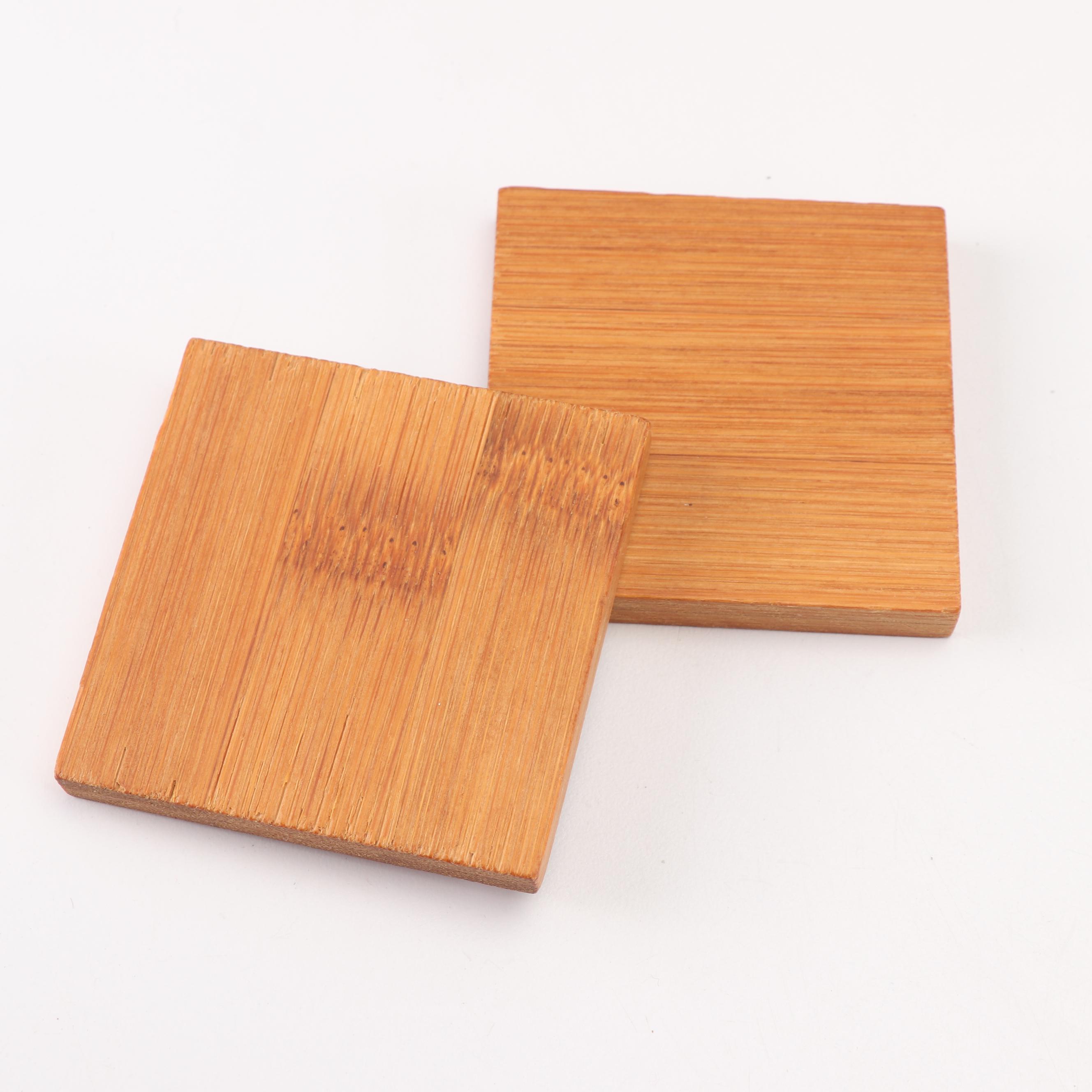 Crate & Barrel Acacia Wood Dipping Bowls with Bamboo Condiment Coasters