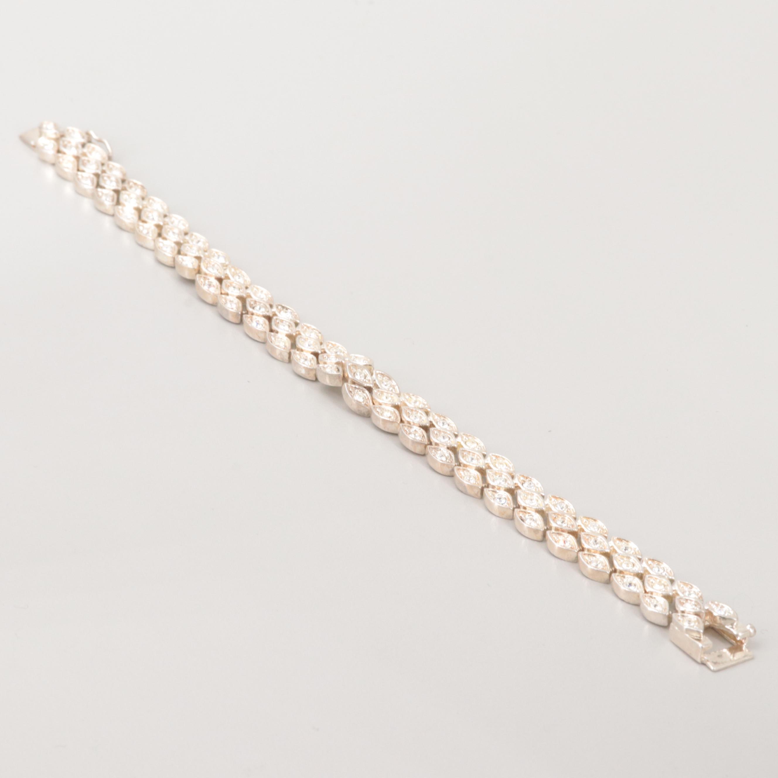 Sterling Silver Foilback Bracelet