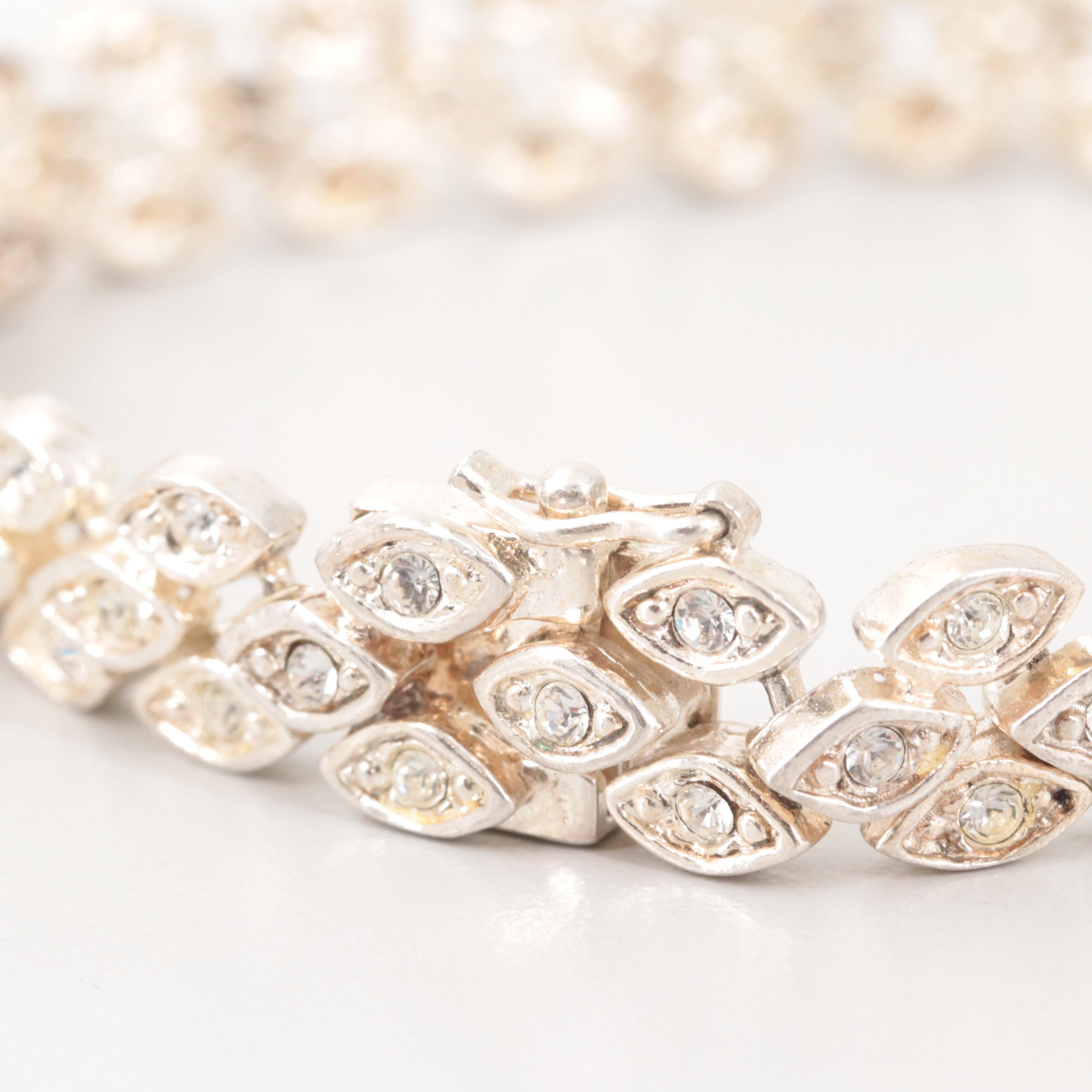 Sterling Silver Foilback Bracelet