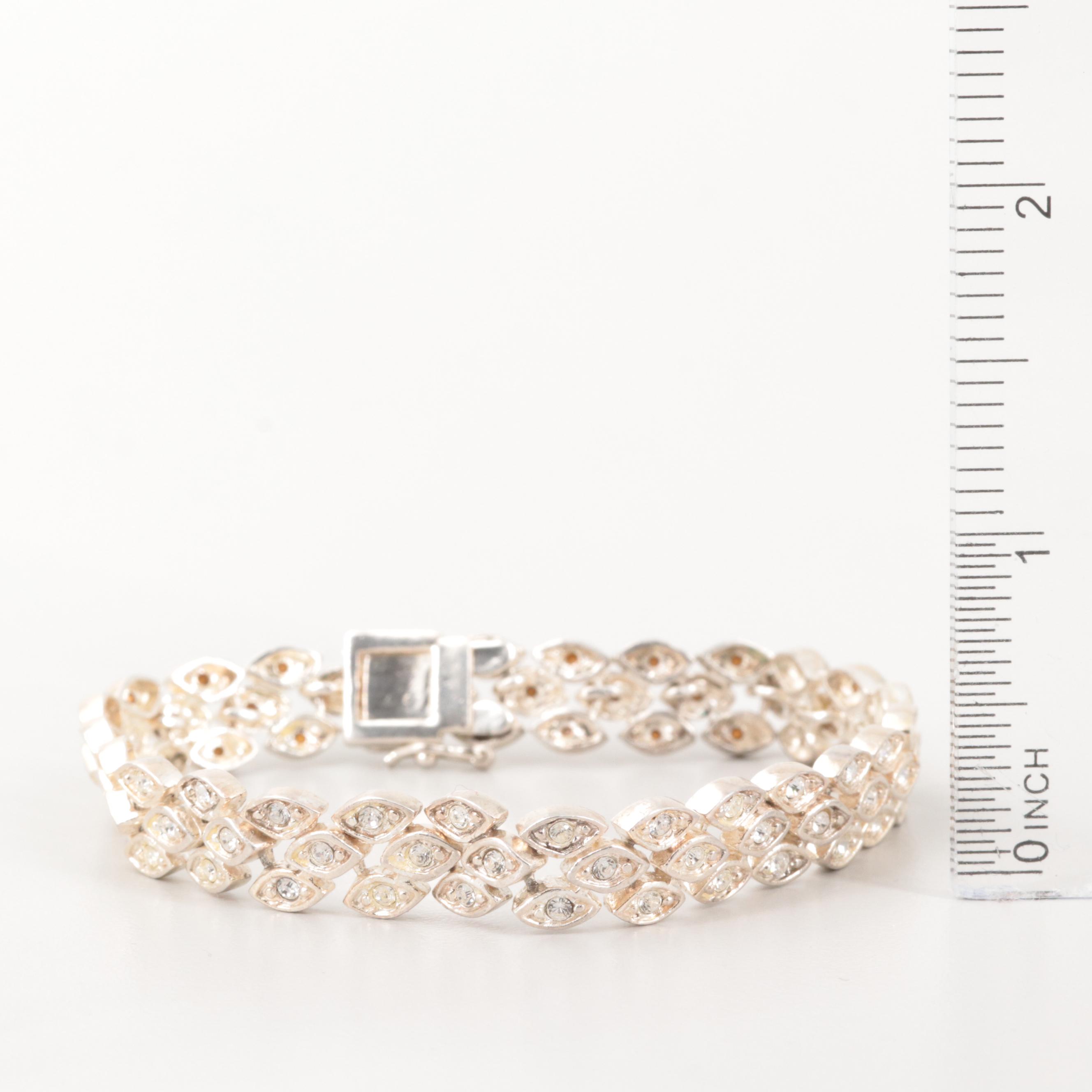 Sterling Silver Foilback Bracelet