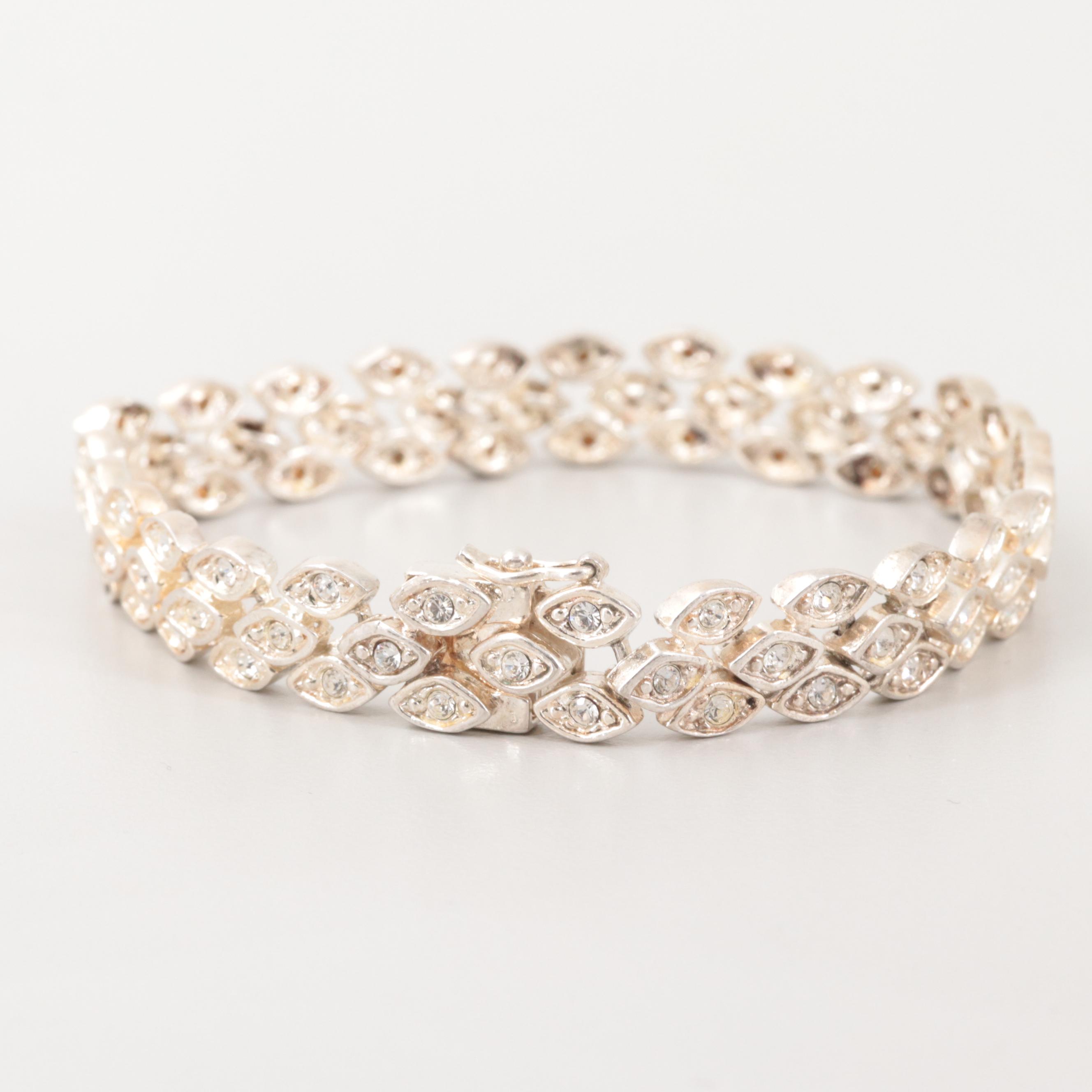 Sterling Silver Foilback Bracelet