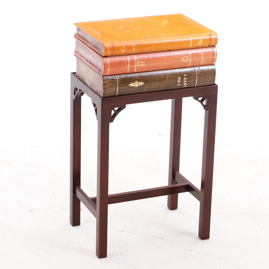 Decorative Faux Stacked Books  Accent Table with Storage Unit