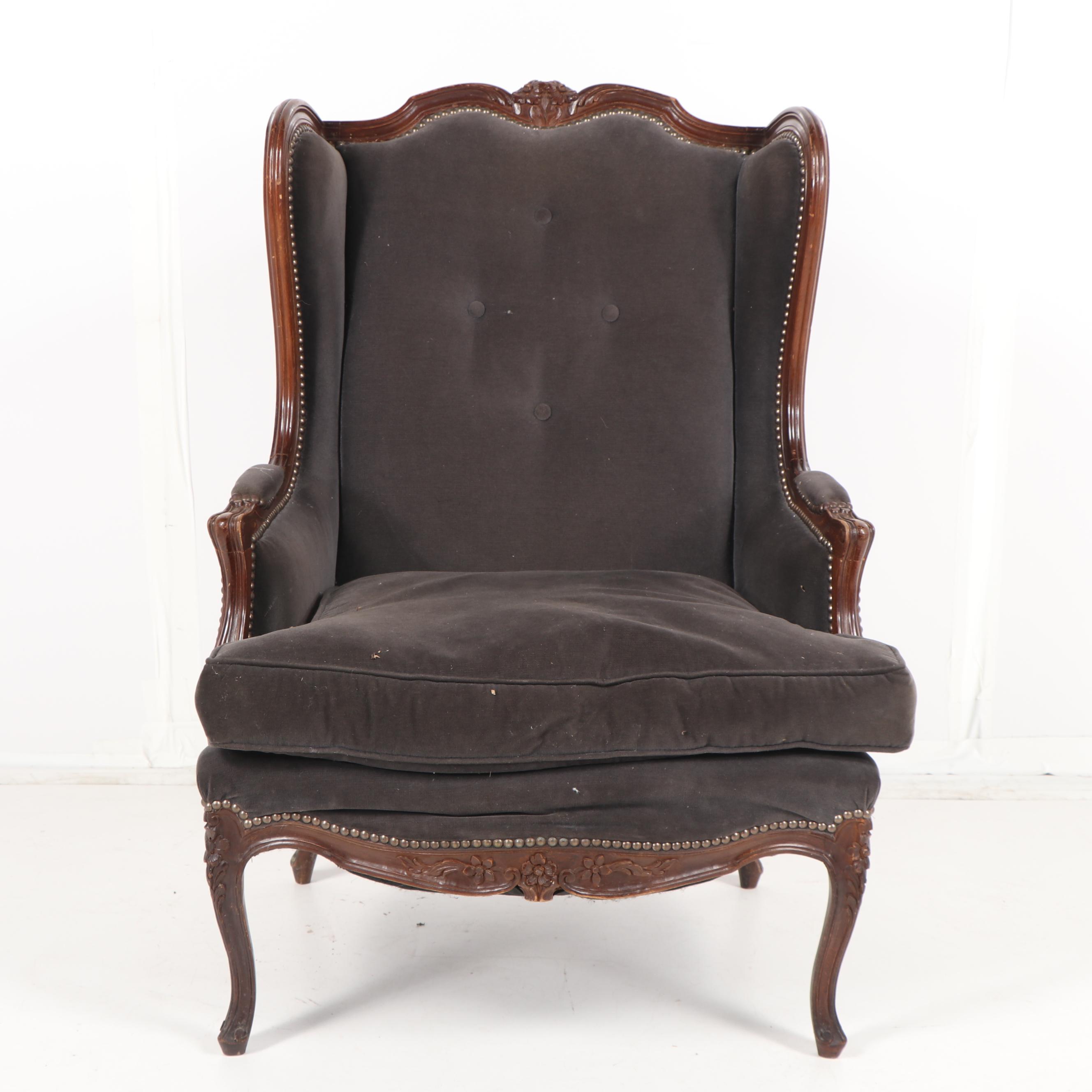 Louis XV Style Upholstered Armchair, Mid-20th Century