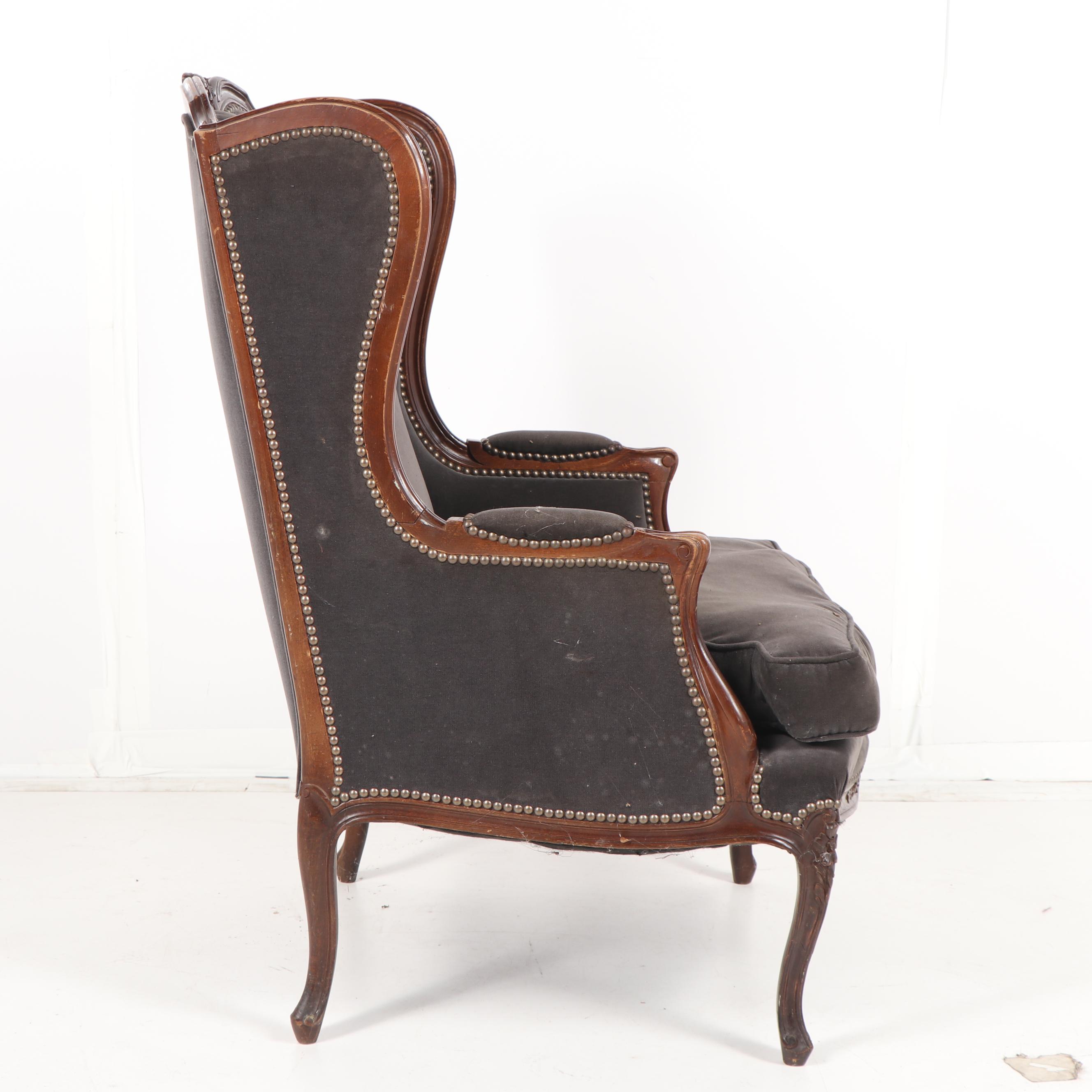 Louis XV Style Upholstered Armchair, Mid-20th Century