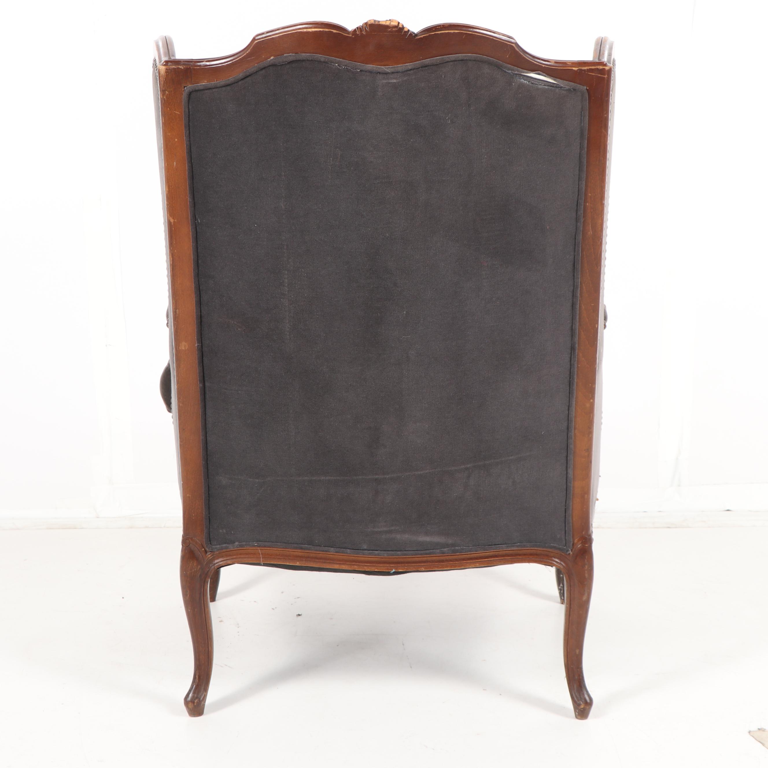 Louis XV Style Upholstered Armchair, Mid-20th Century