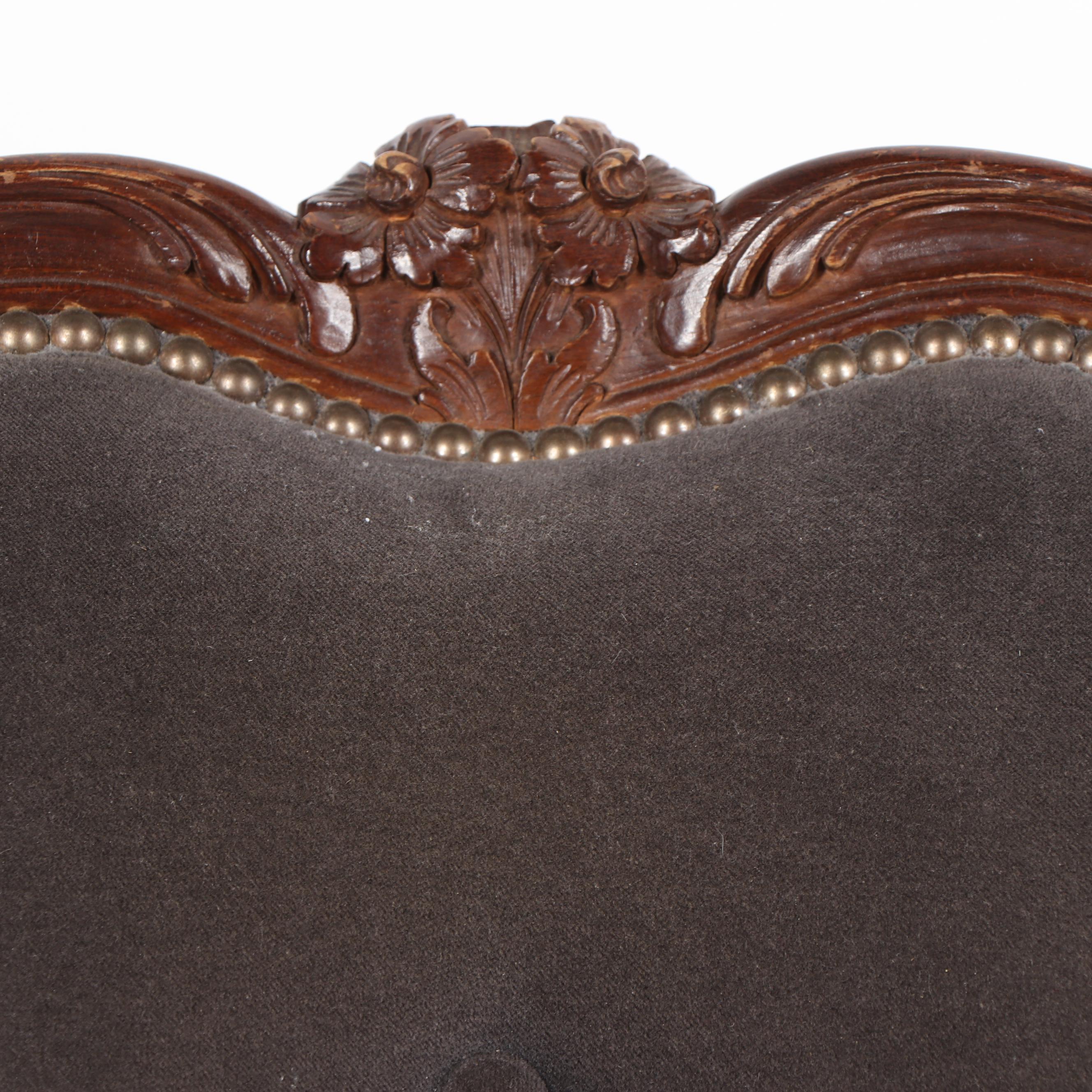 Louis XV Style Upholstered Armchair, Mid-20th Century