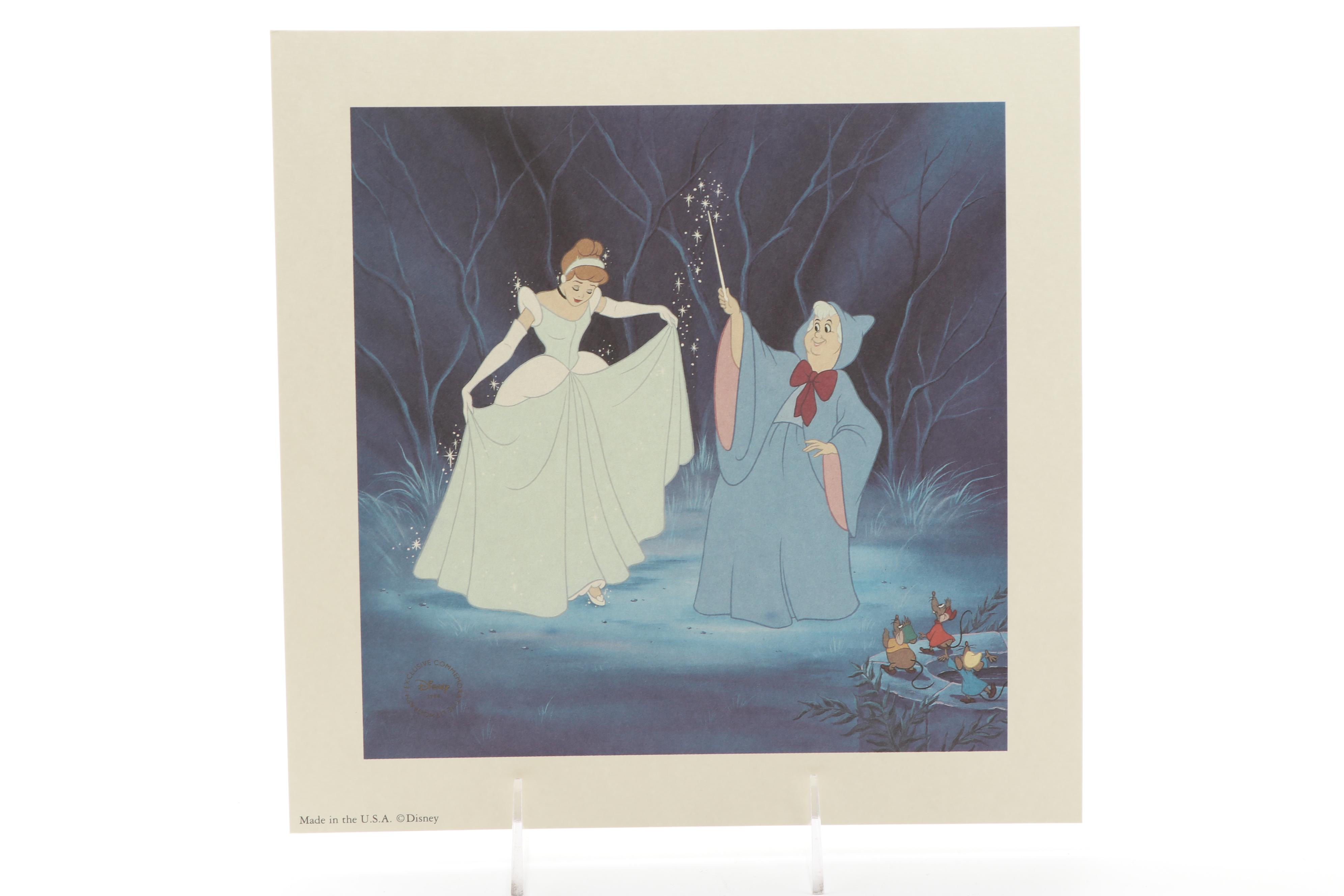 Walt Disney Commemorative Offset Lithographs from "Cinderella"