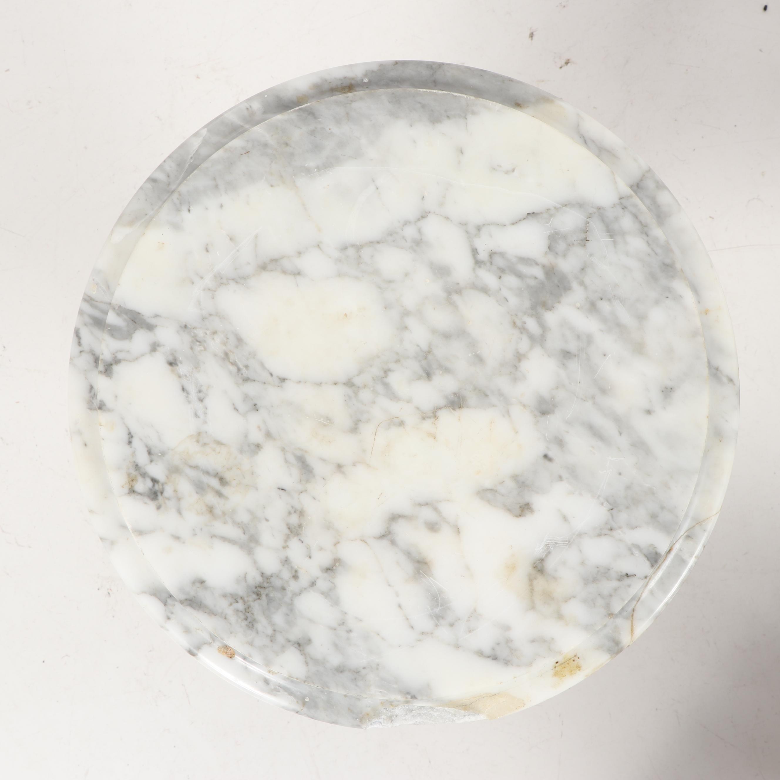 Victorian Style Wood and Marble Side Tables, Early 20th Century