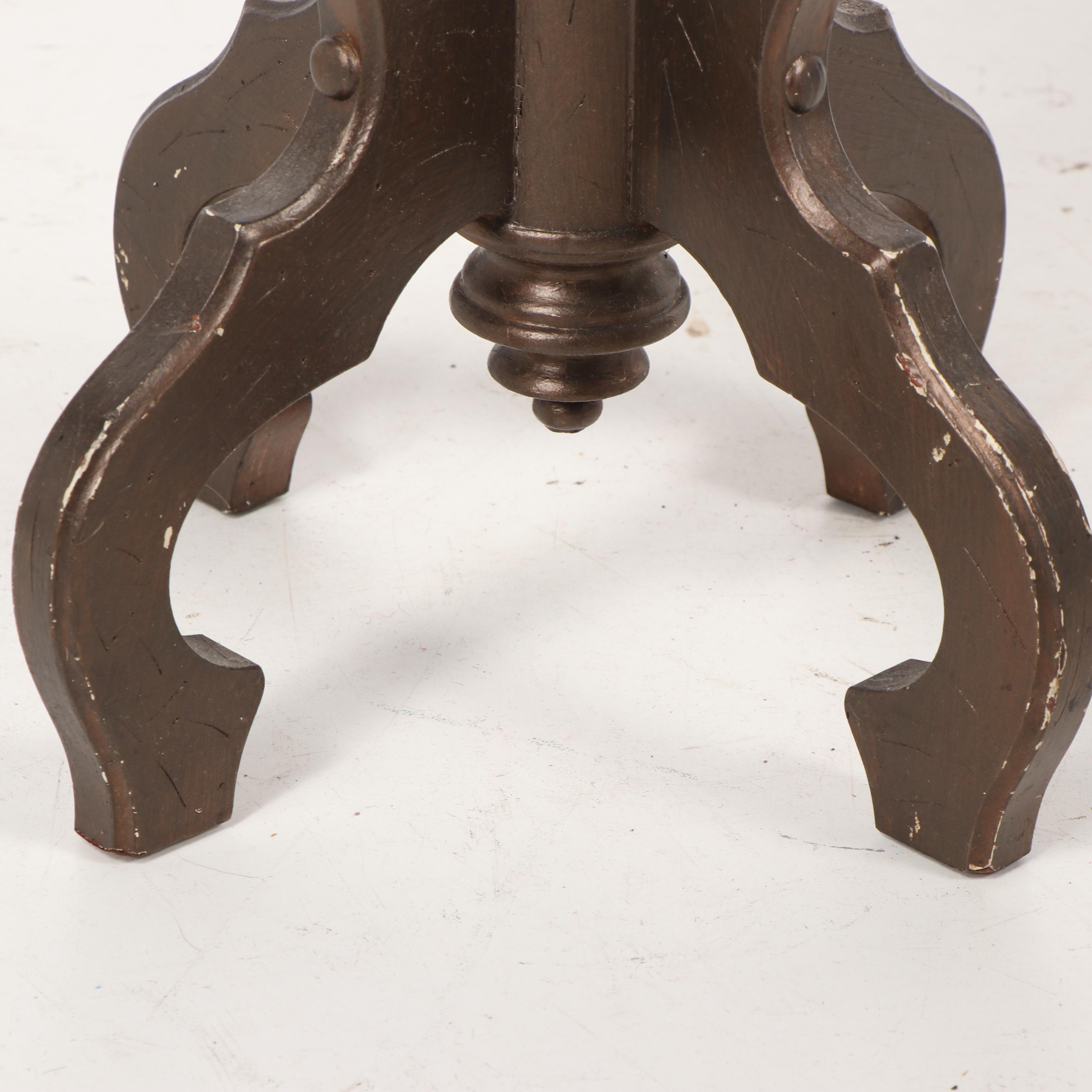 Victorian Style Wood and Marble Side Tables, Early 20th Century