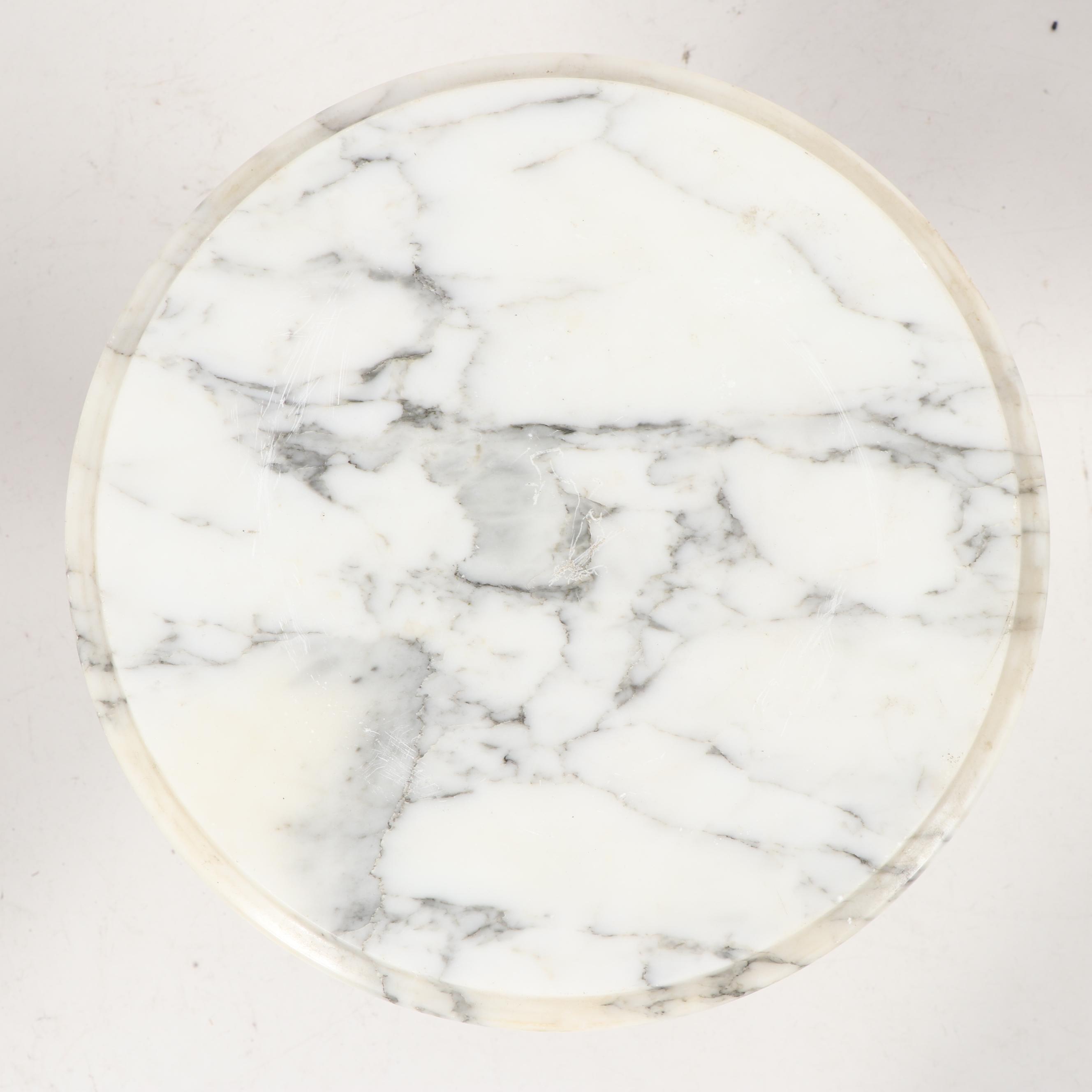 Victorian Style Wood and Marble Side Tables, Early 20th Century