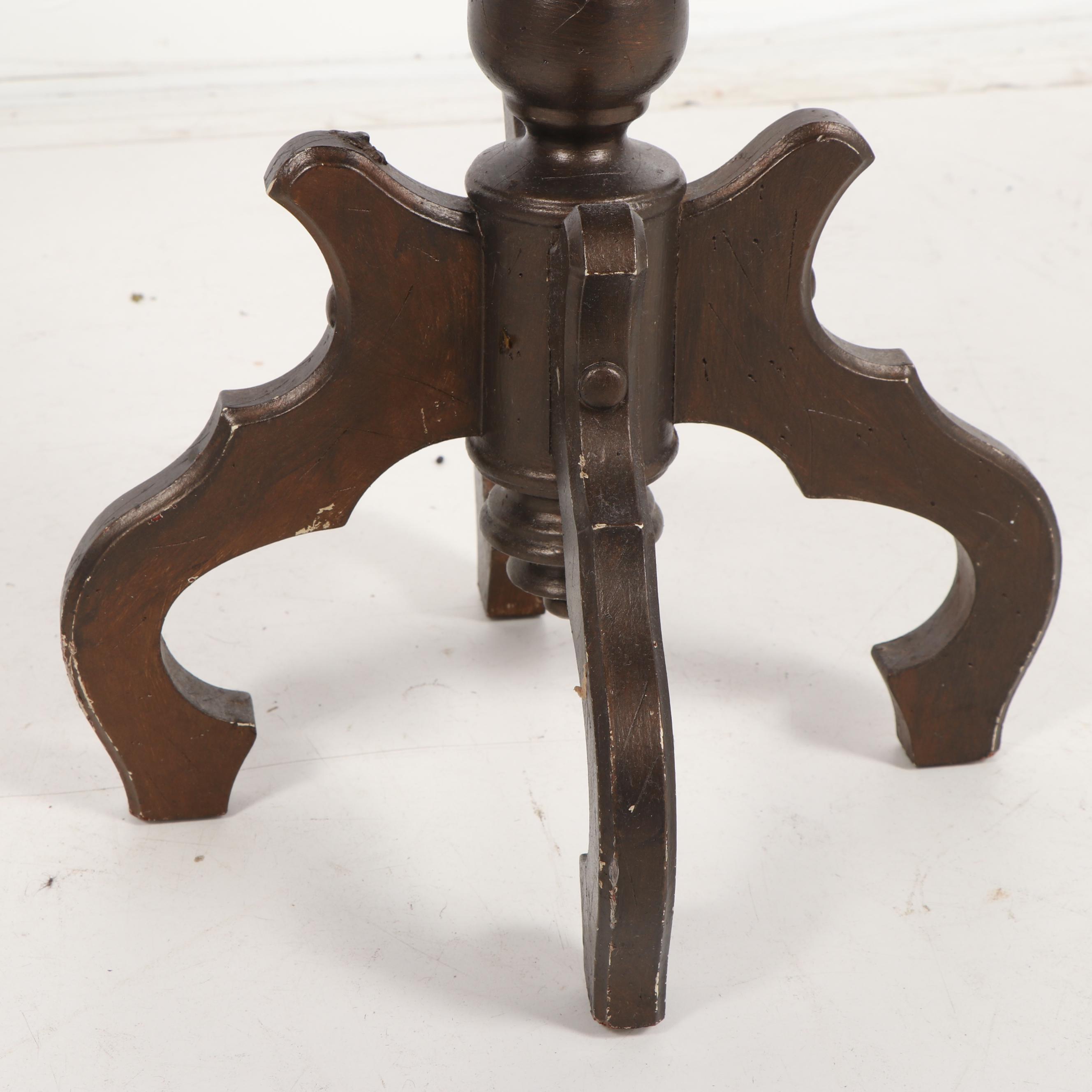 Victorian Style Wood and Marble Side Tables, Early 20th Century