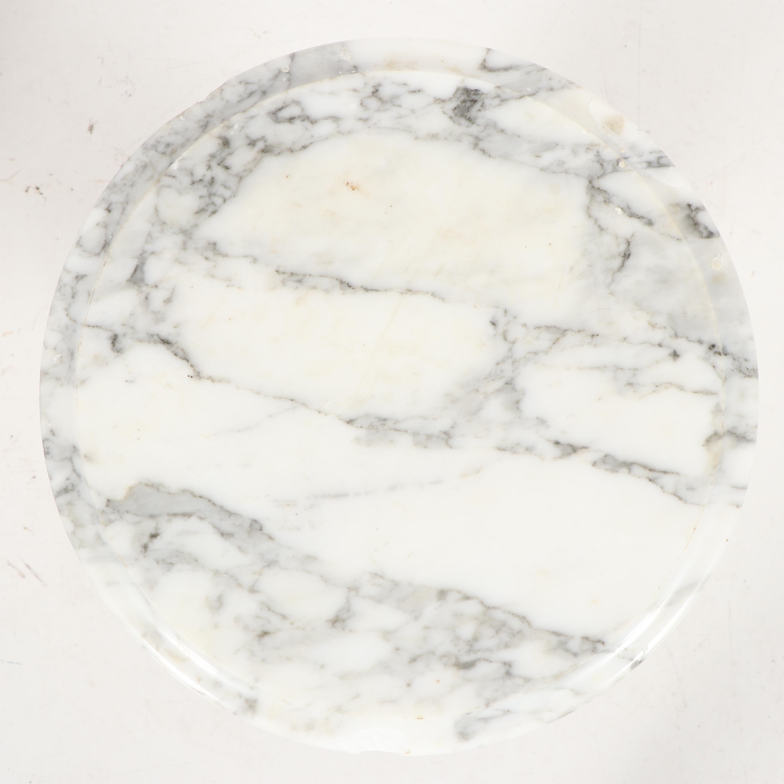 Victorian Style Wood and Marble Side Tables, Early 20th Century