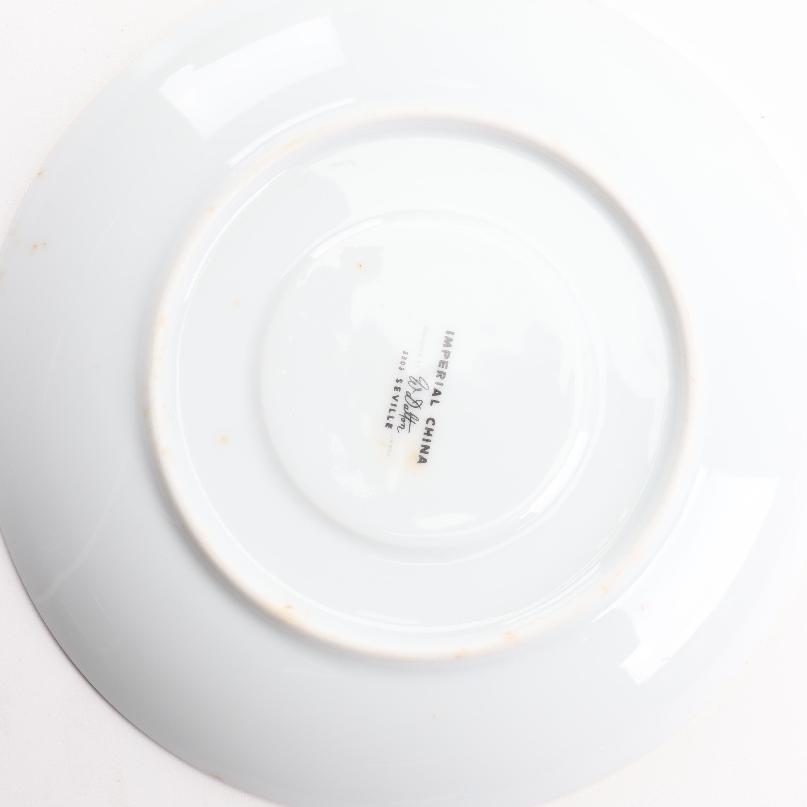 Imperial China "Seville" Porcelain Dinnerware Designed by W. Dalton