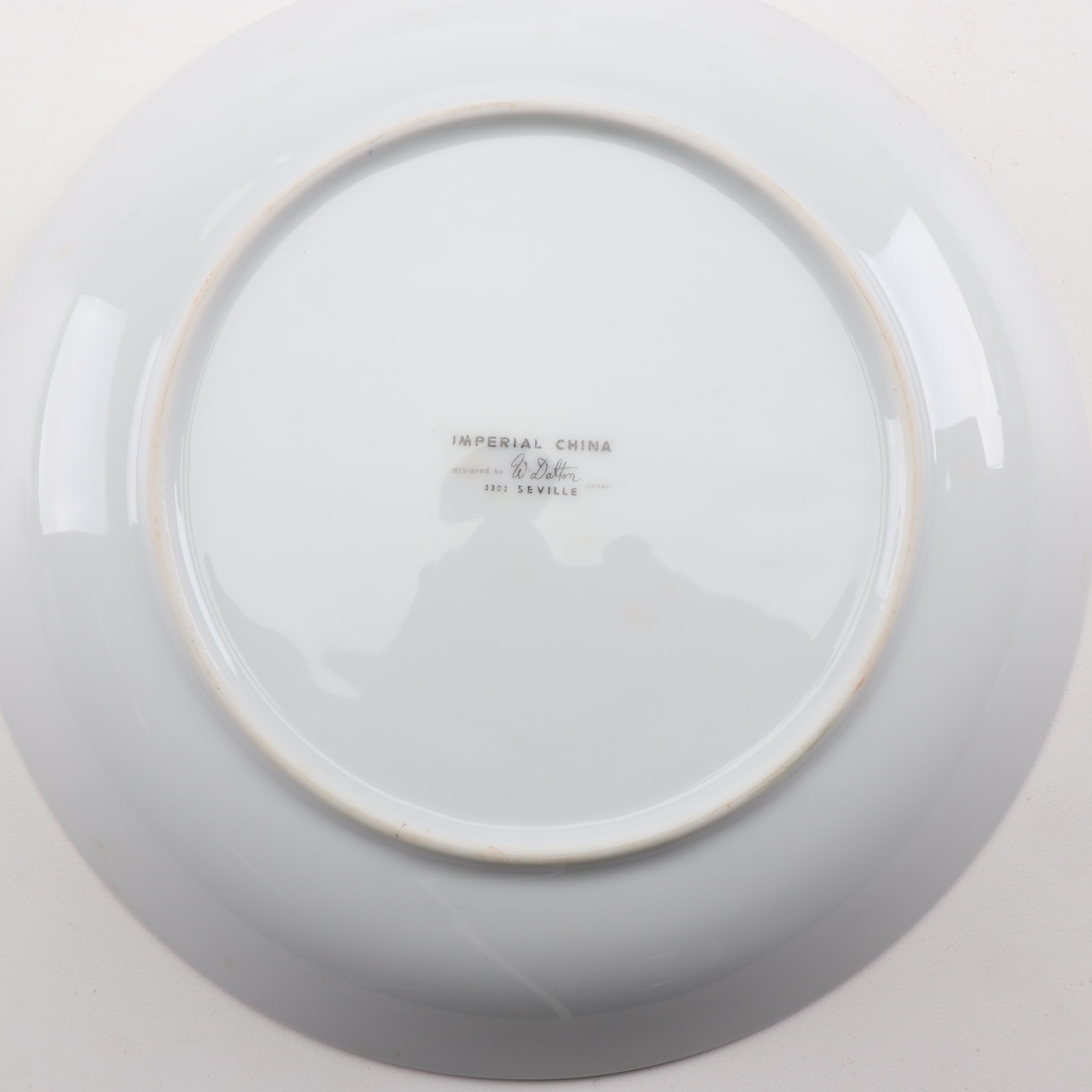 Imperial China "Seville" Porcelain Dinnerware Designed by W. Dalton