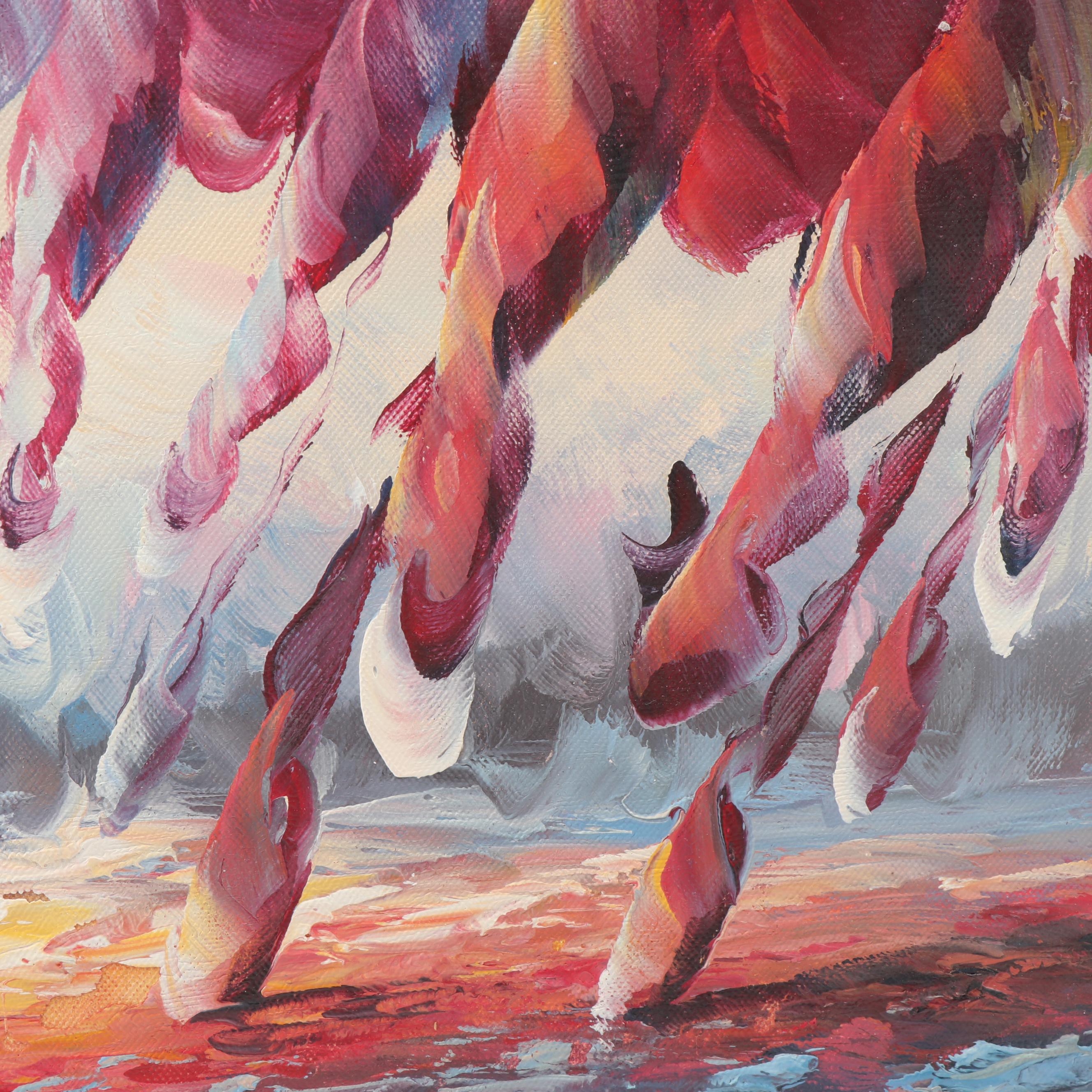 Oil Painting of Polo Players