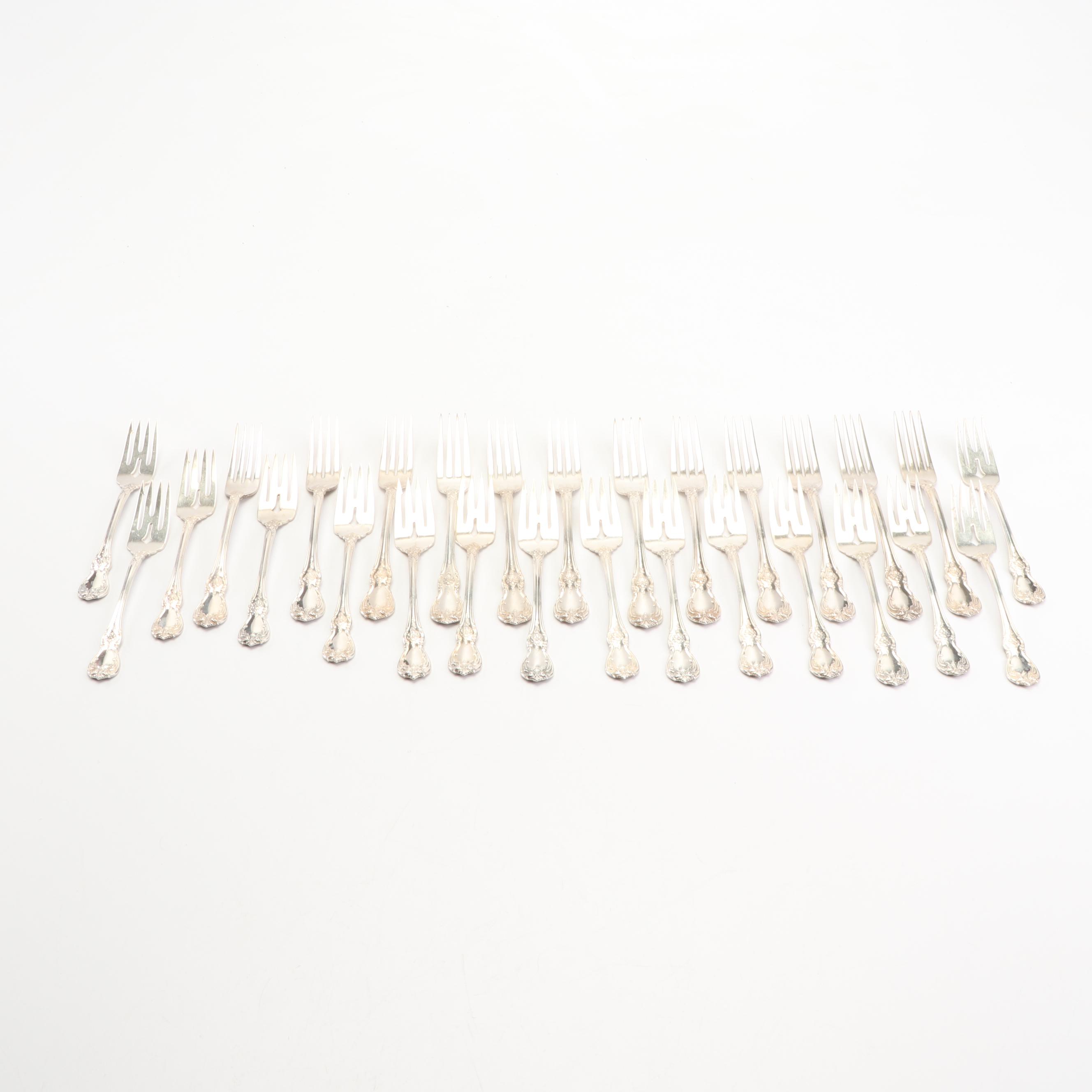 Towle "Old Master" Sterling Flatware with Eugen Marcus 800 Silver Teaspoons