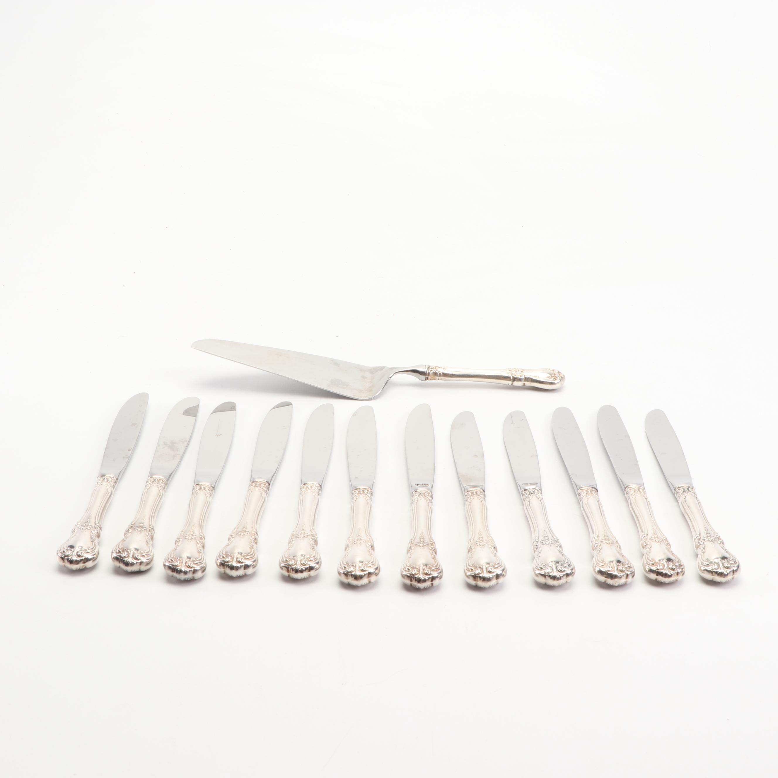 Towle "Old Master" Sterling Flatware with Eugen Marcus 800 Silver Teaspoons