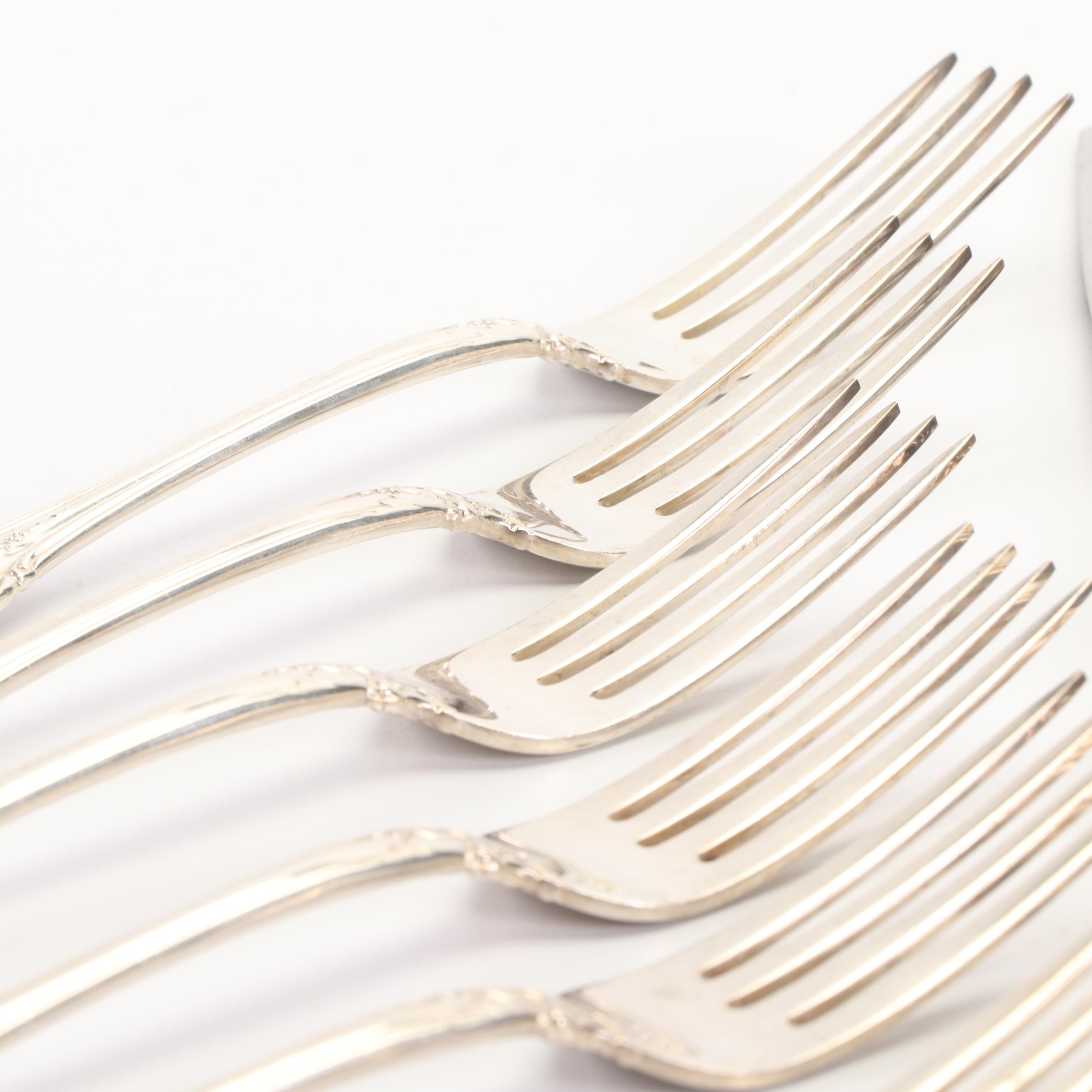 Towle "Old Master" Sterling Flatware with Eugen Marcus 800 Silver Teaspoons