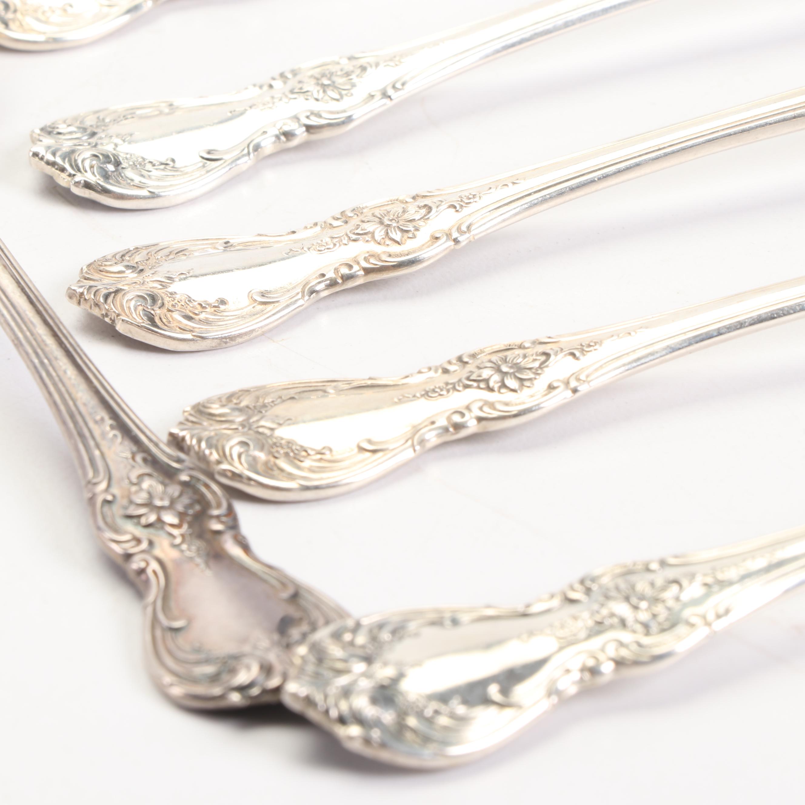 Towle "Old Master" Sterling Flatware with Eugen Marcus 800 Silver Teaspoons