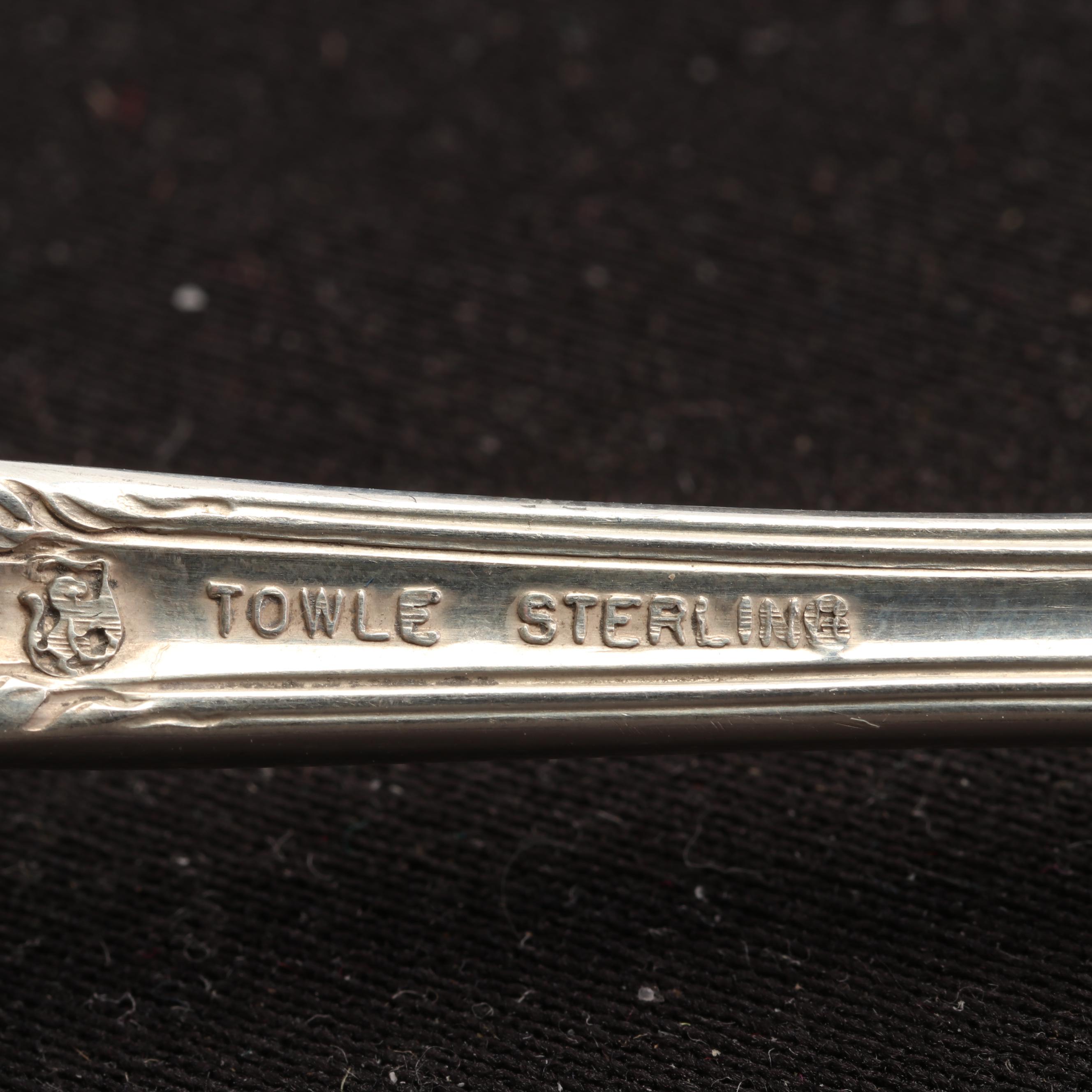 Towle "Old Master" Sterling Flatware with Eugen Marcus 800 Silver Teaspoons