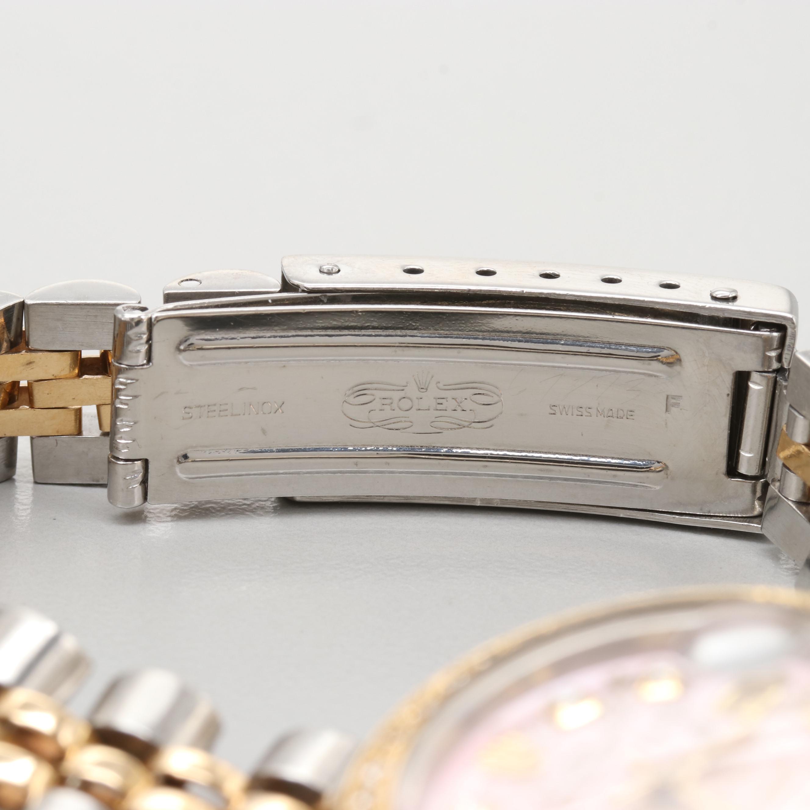 Rolex Datejust Two Tone Watch With Diamond Dial and Bezel, 1981