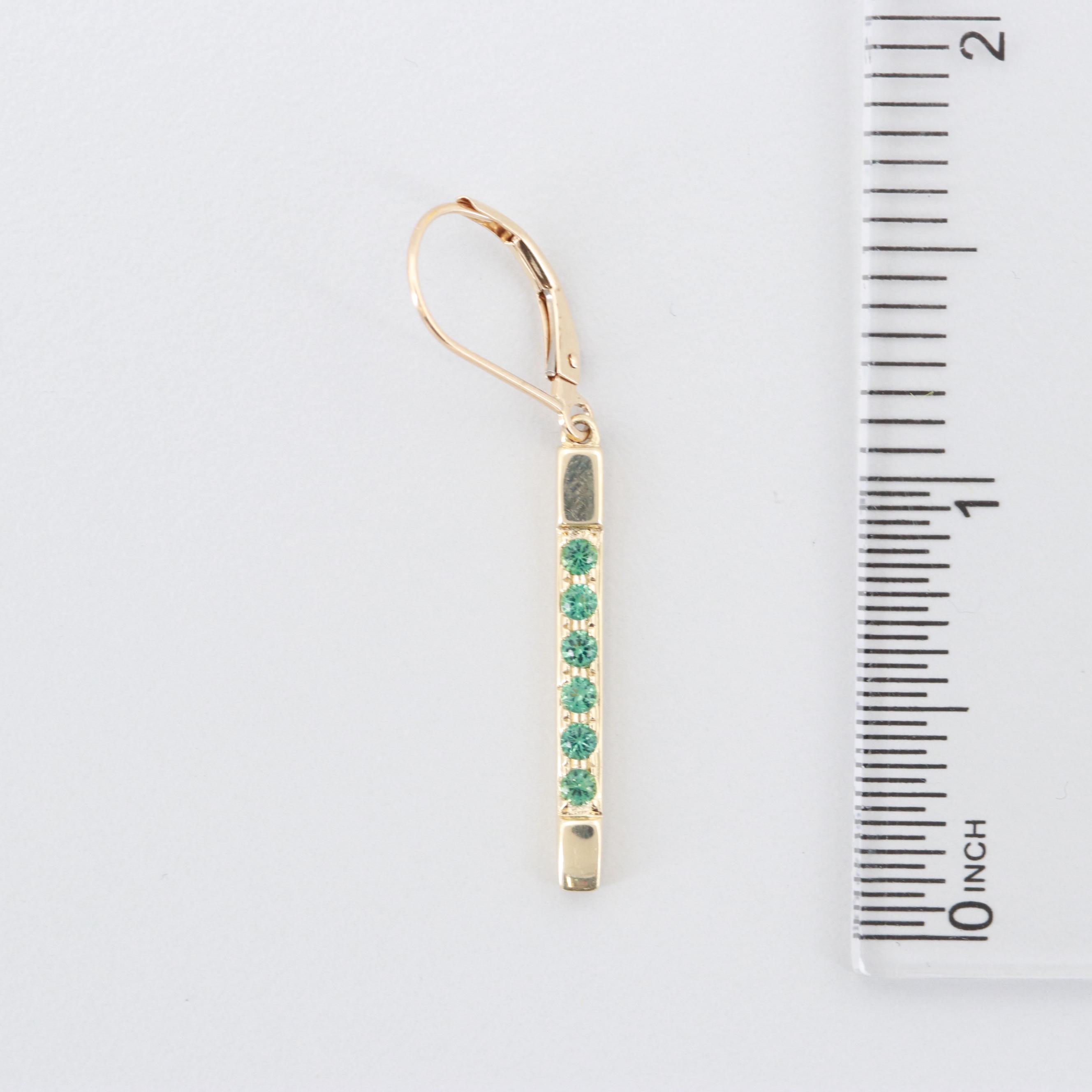 10K Yellow Gold Cubic Zirconia Dangle Earrings