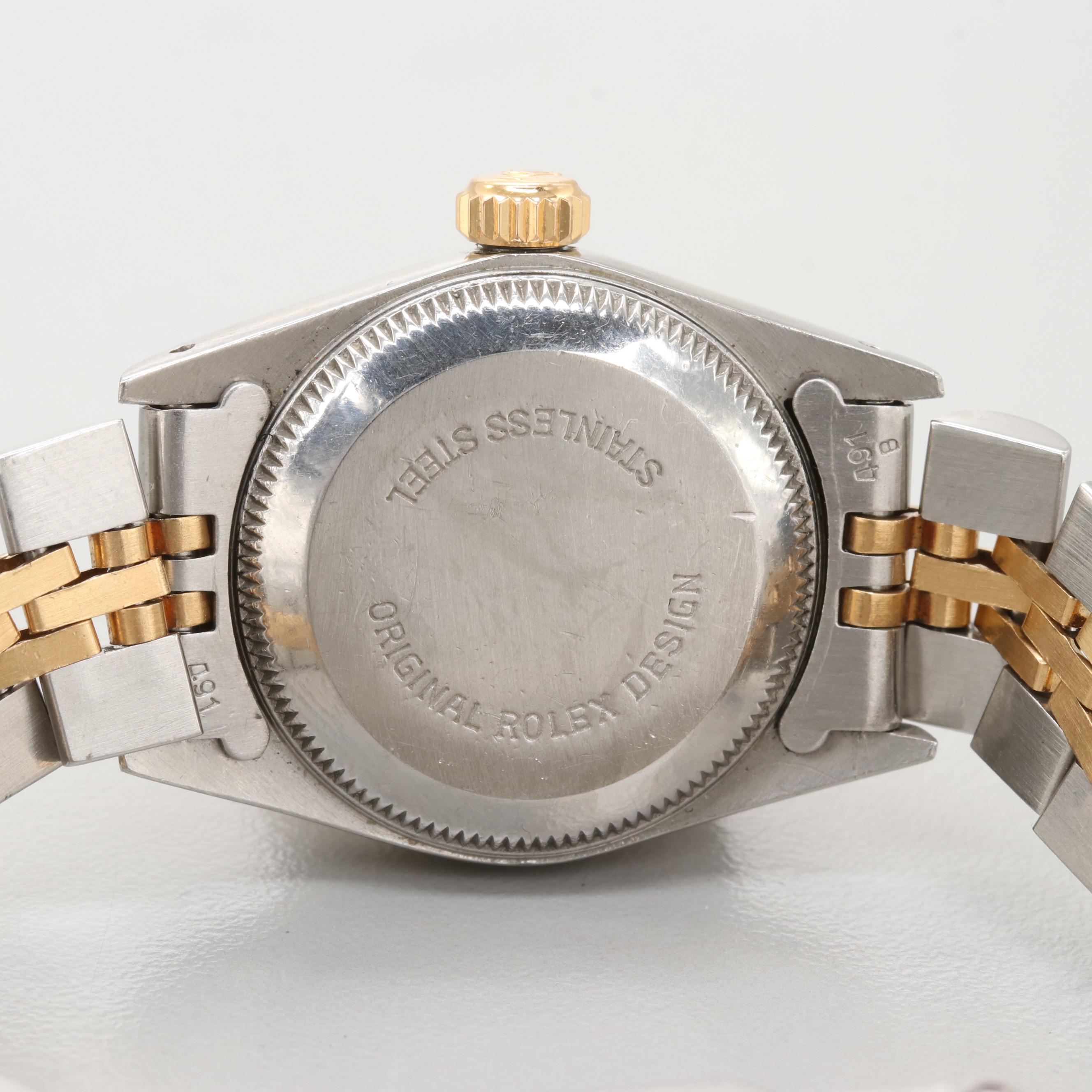 Rolex Oyster Perpetual Stainless Steel and 18K Yellow Gold Watch, 1989