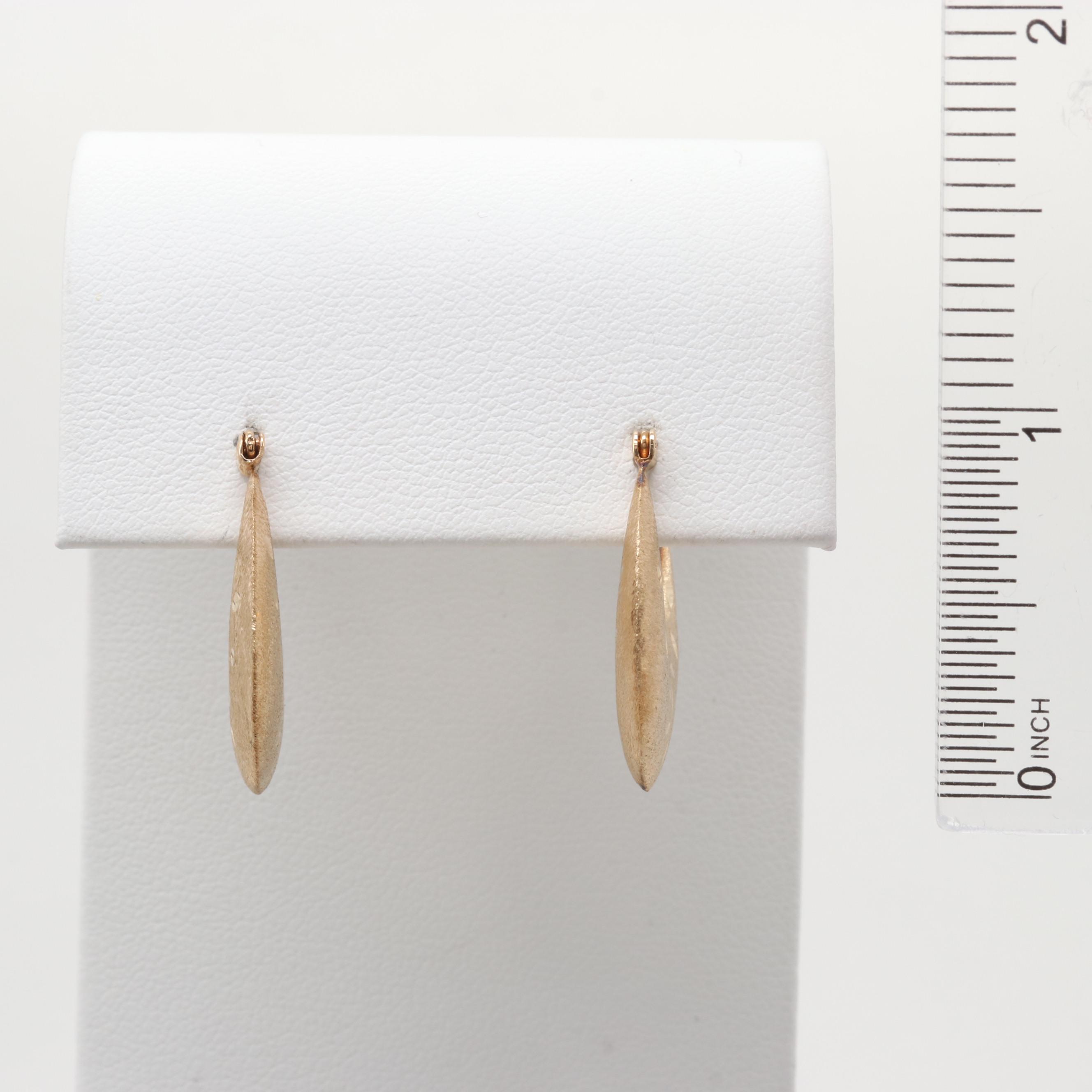 14K Yellow Gold Hoop Earrings
