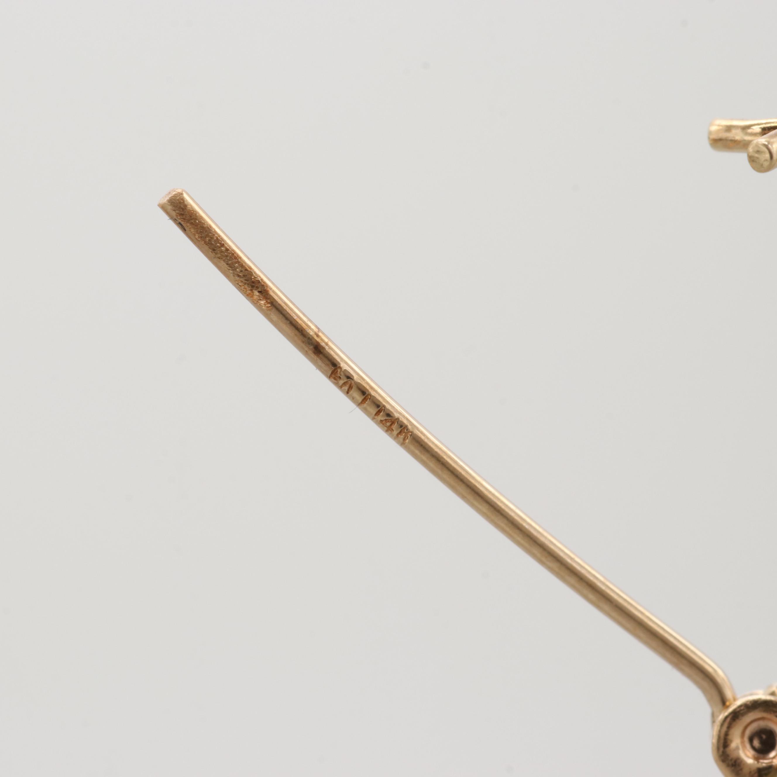 14K Yellow Gold Hoop Earrings