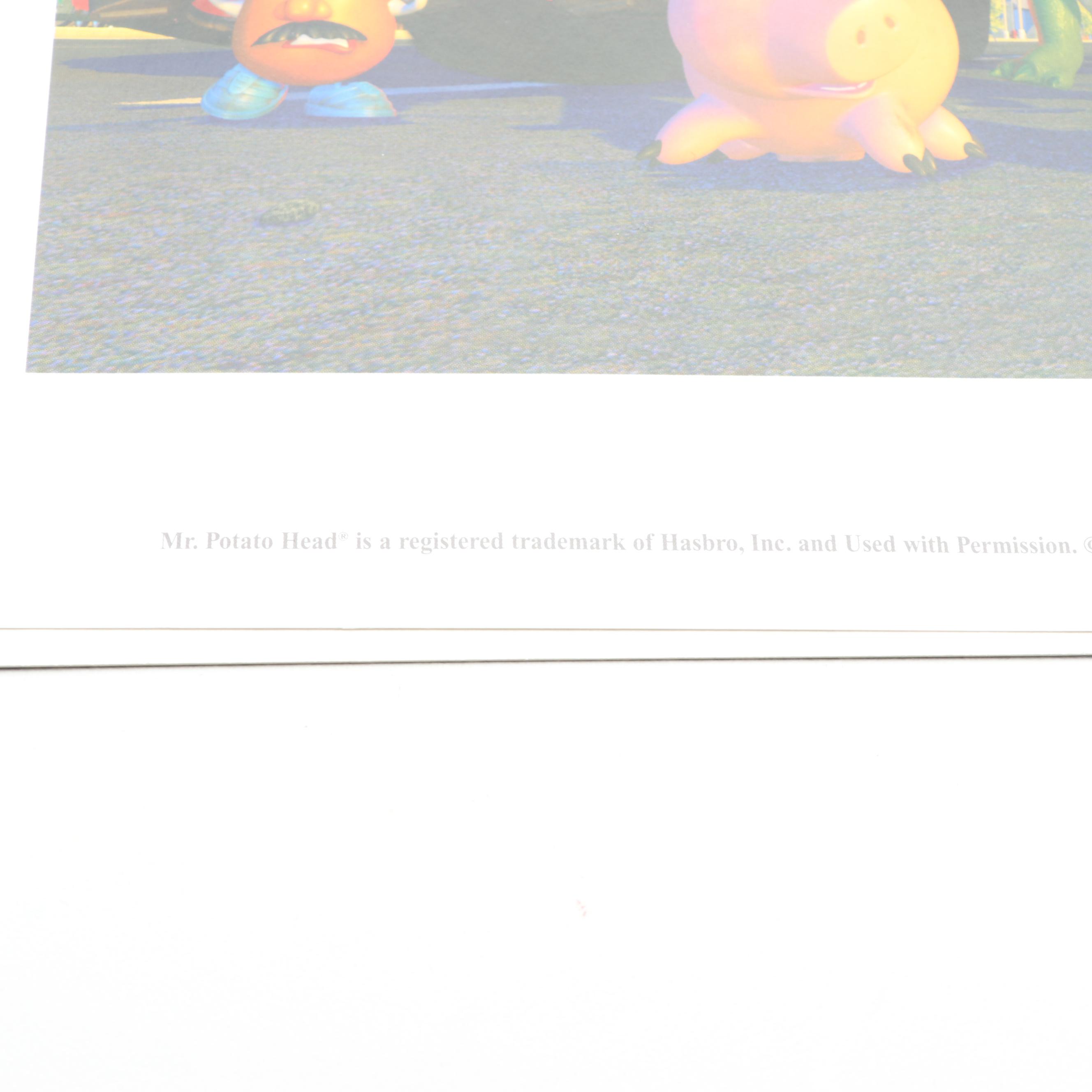 Thinkway Toys "Buzz Lightyear" Action Figure and Disney "Toy Story" Framed Print