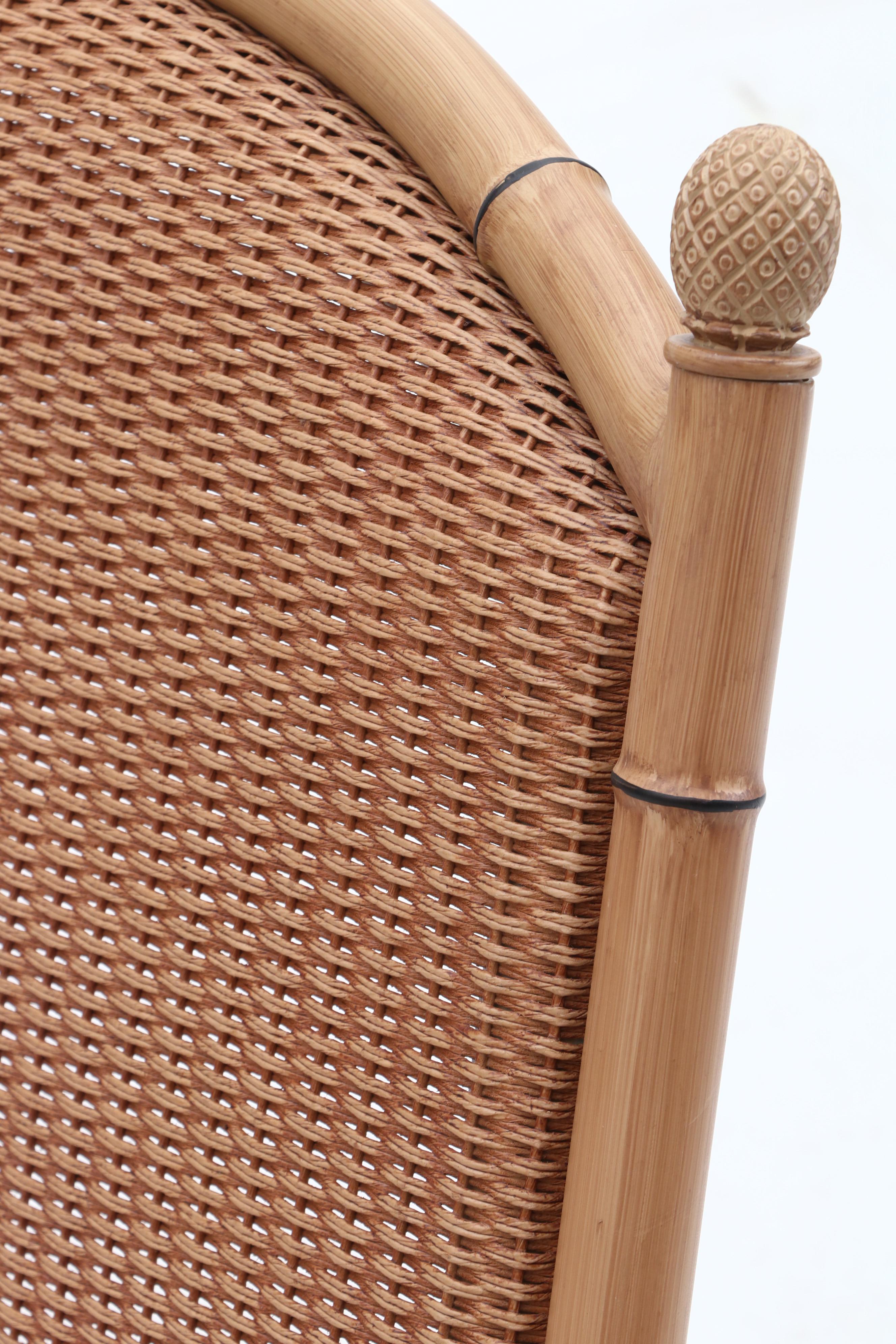 Lloyd Loom Woven Wicker Patio Love Seat and Coffee Table by Lloyd Flanders