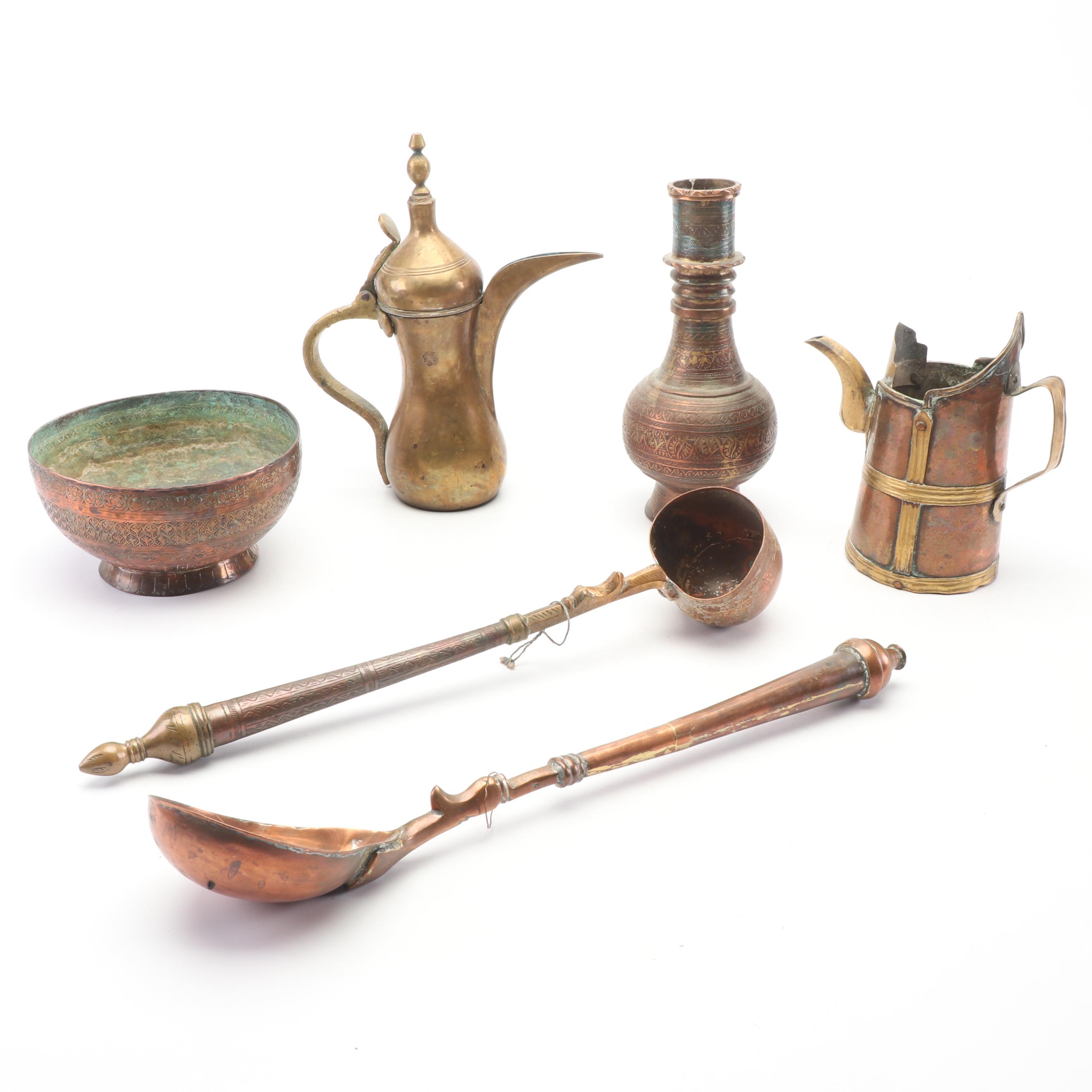 Hand-Hammered Brass and Copper Decor