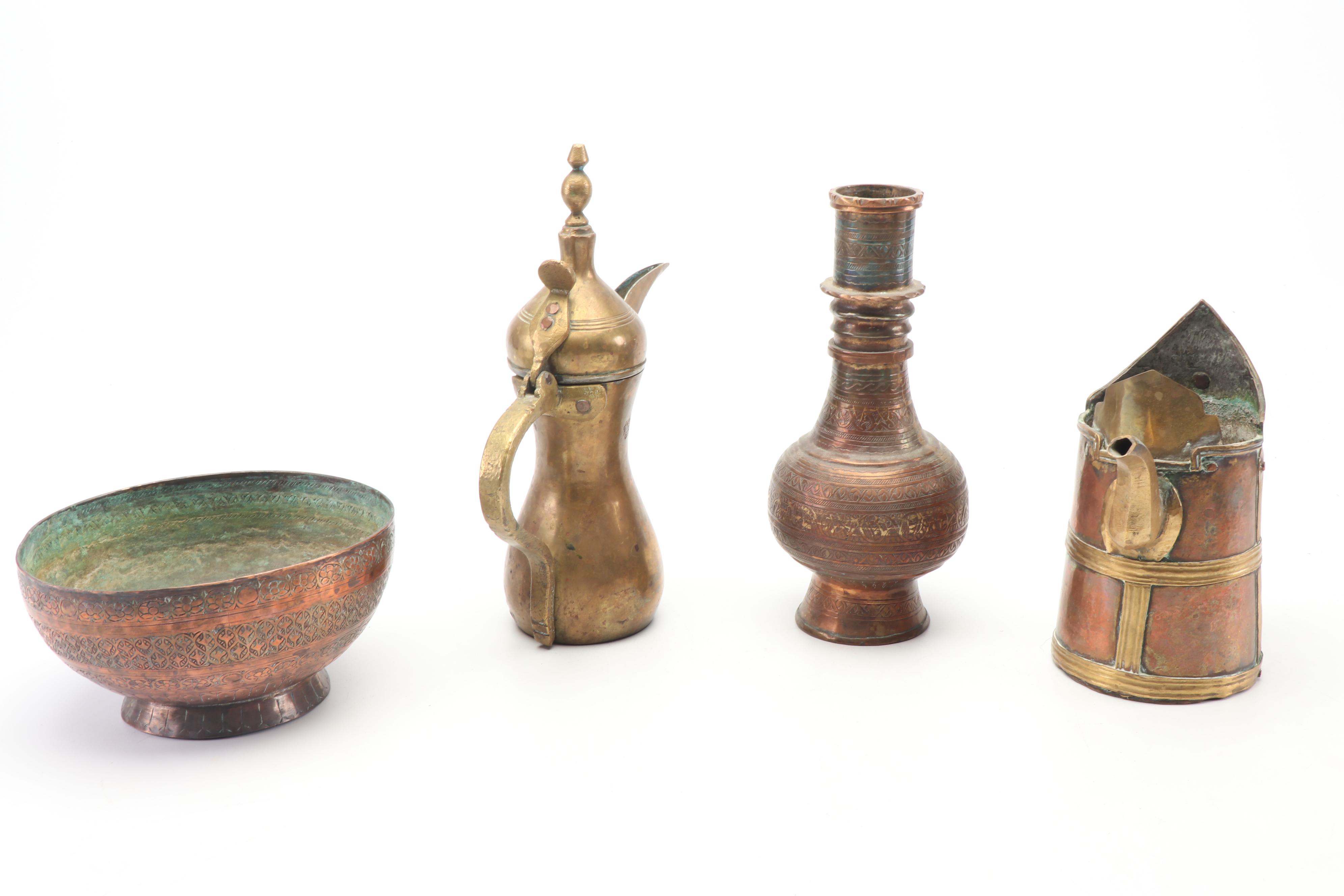 Hand-Hammered Brass and Copper Decor