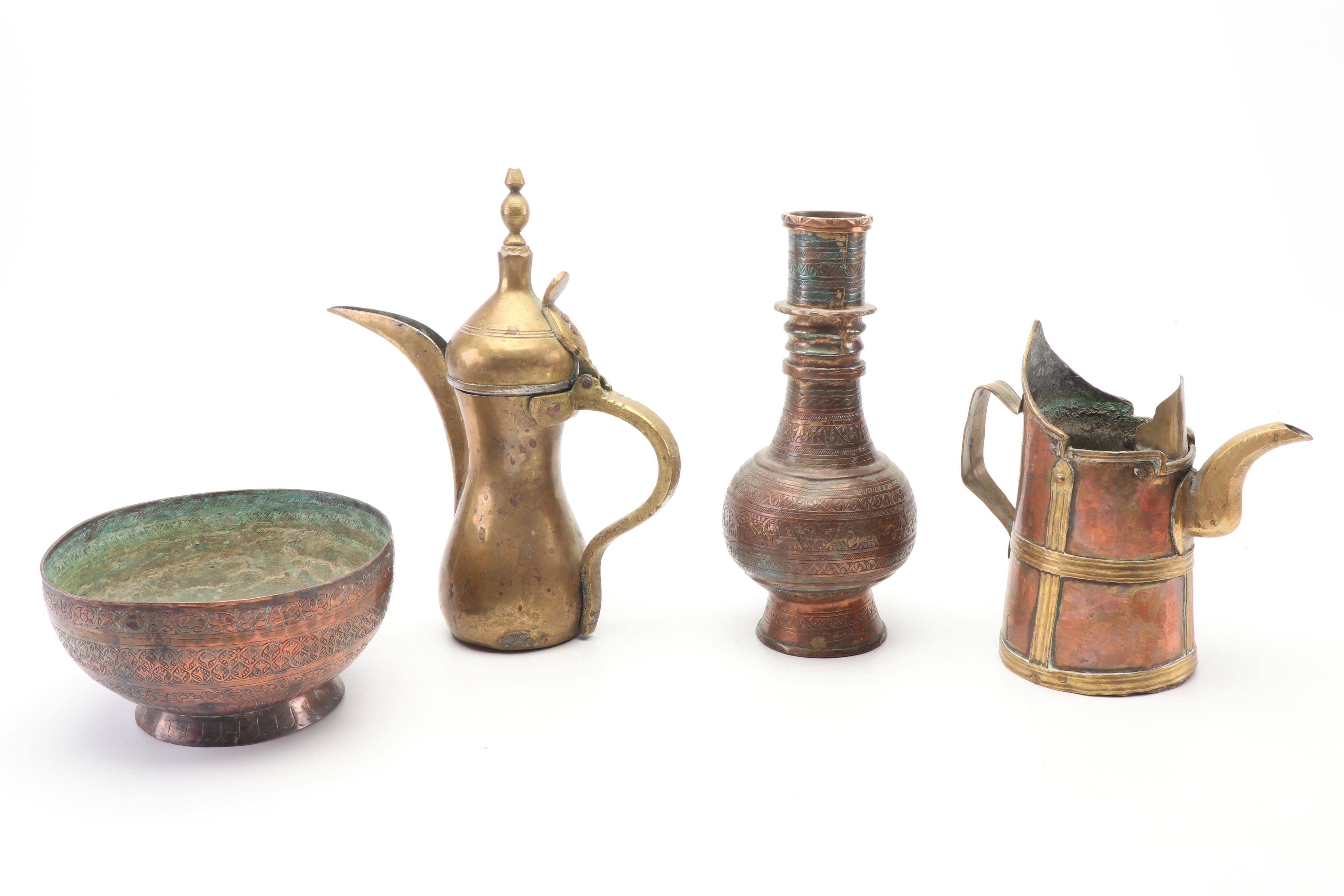 Hand-Hammered Brass and Copper Decor