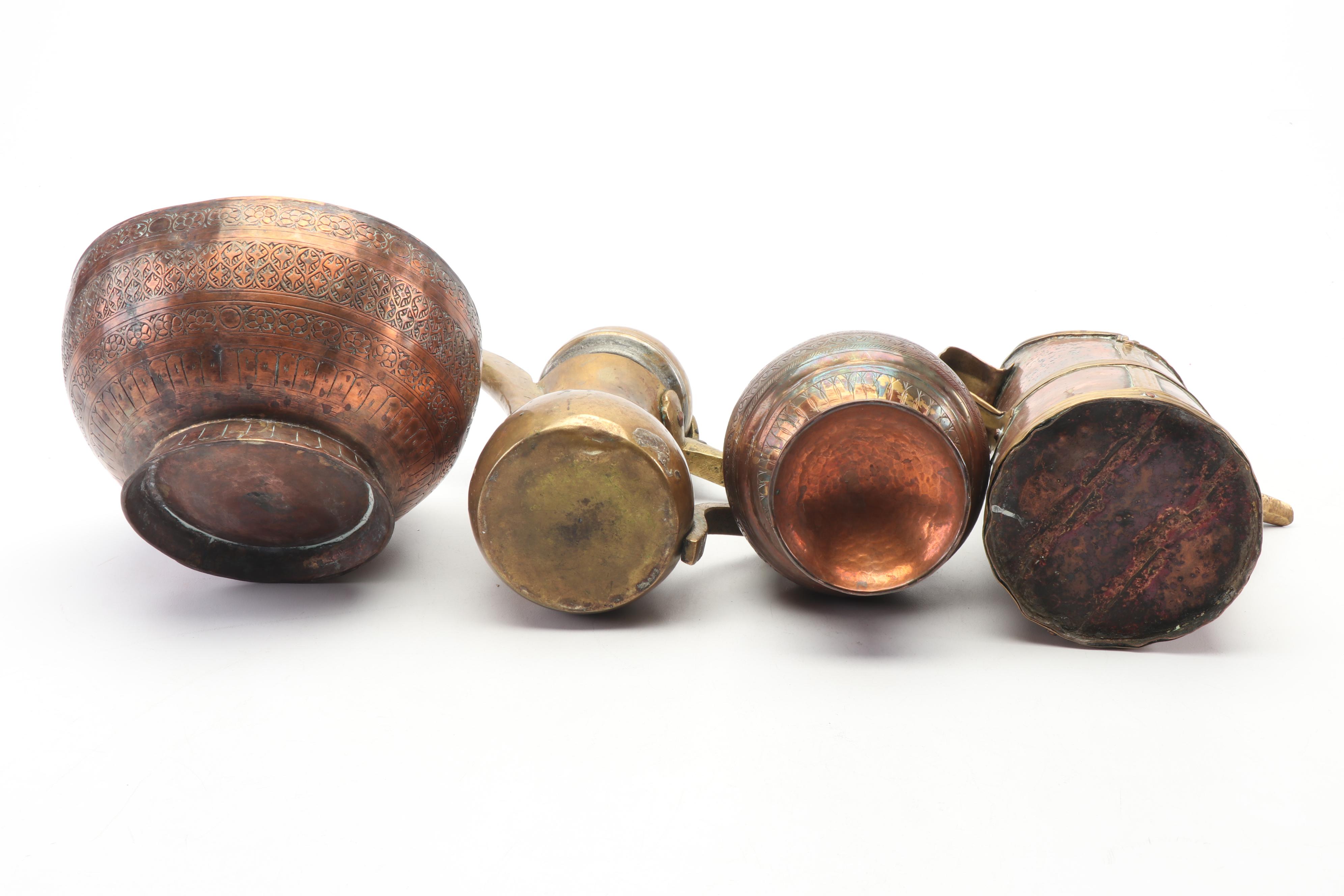 Hand-Hammered Brass and Copper Decor