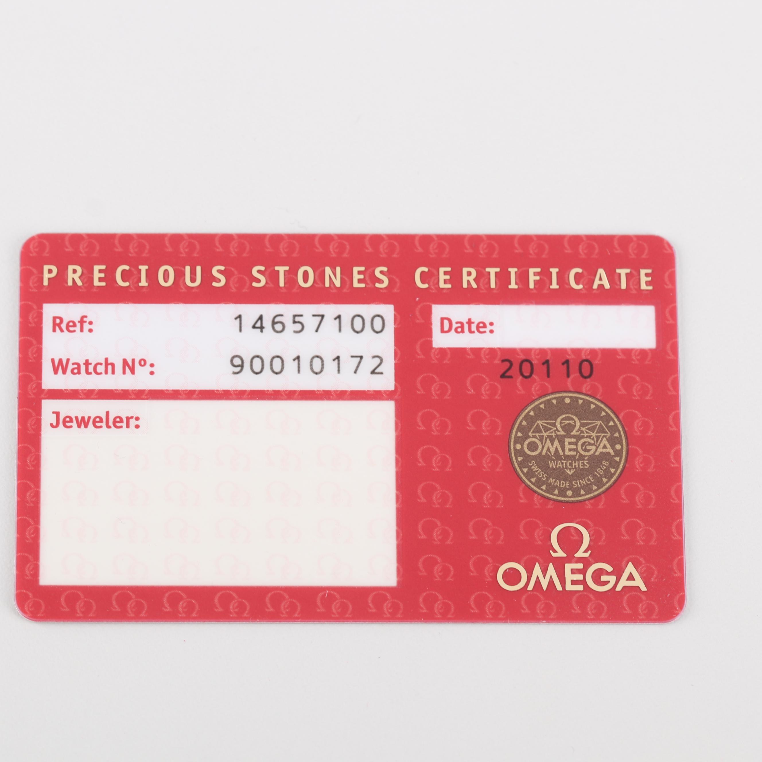 Omega Constellation 18K White Gold Diamond Bezel Stainless Steel Watch