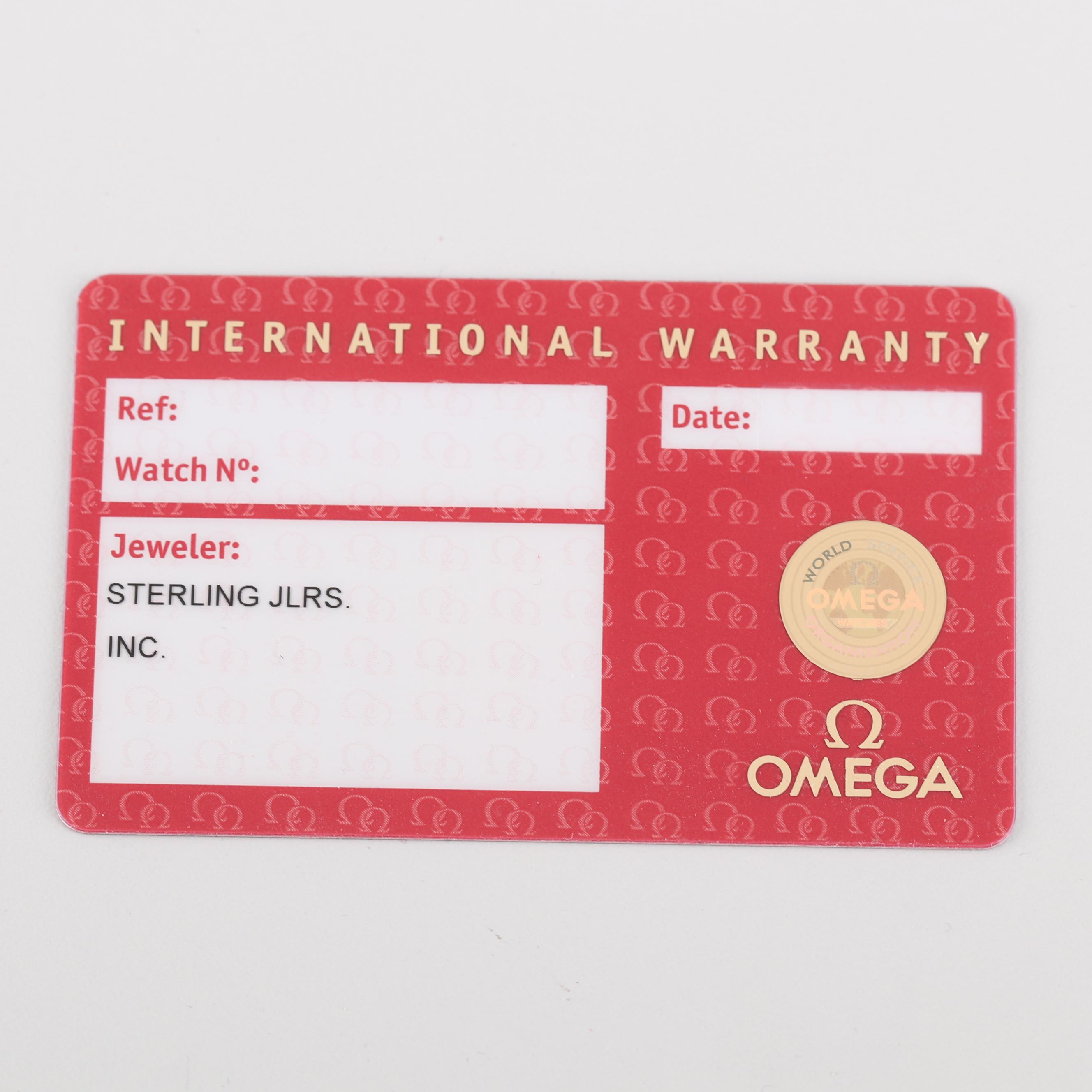 Omega Constellation 18K White Gold Diamond Bezel Stainless Steel Watch